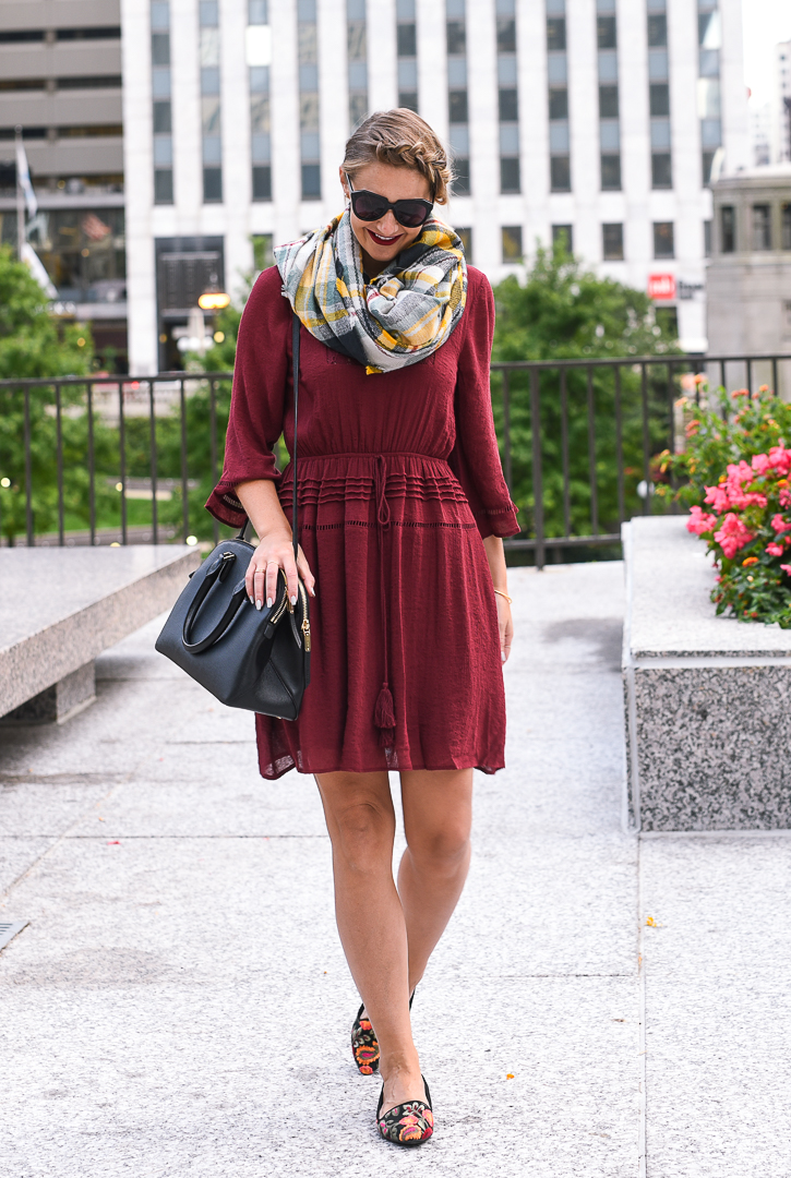 comfortable fall shift dress