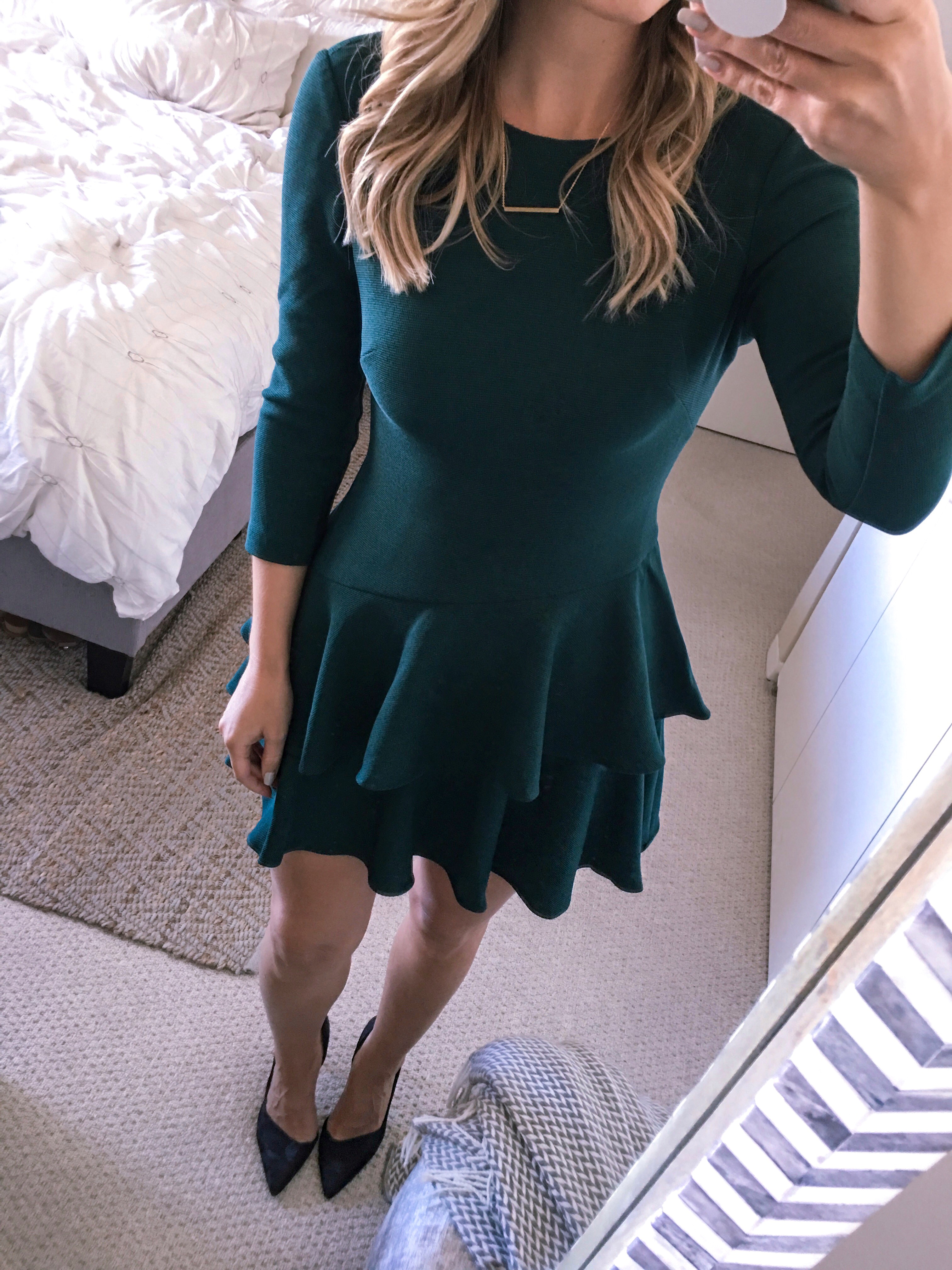 Green dress for the office 