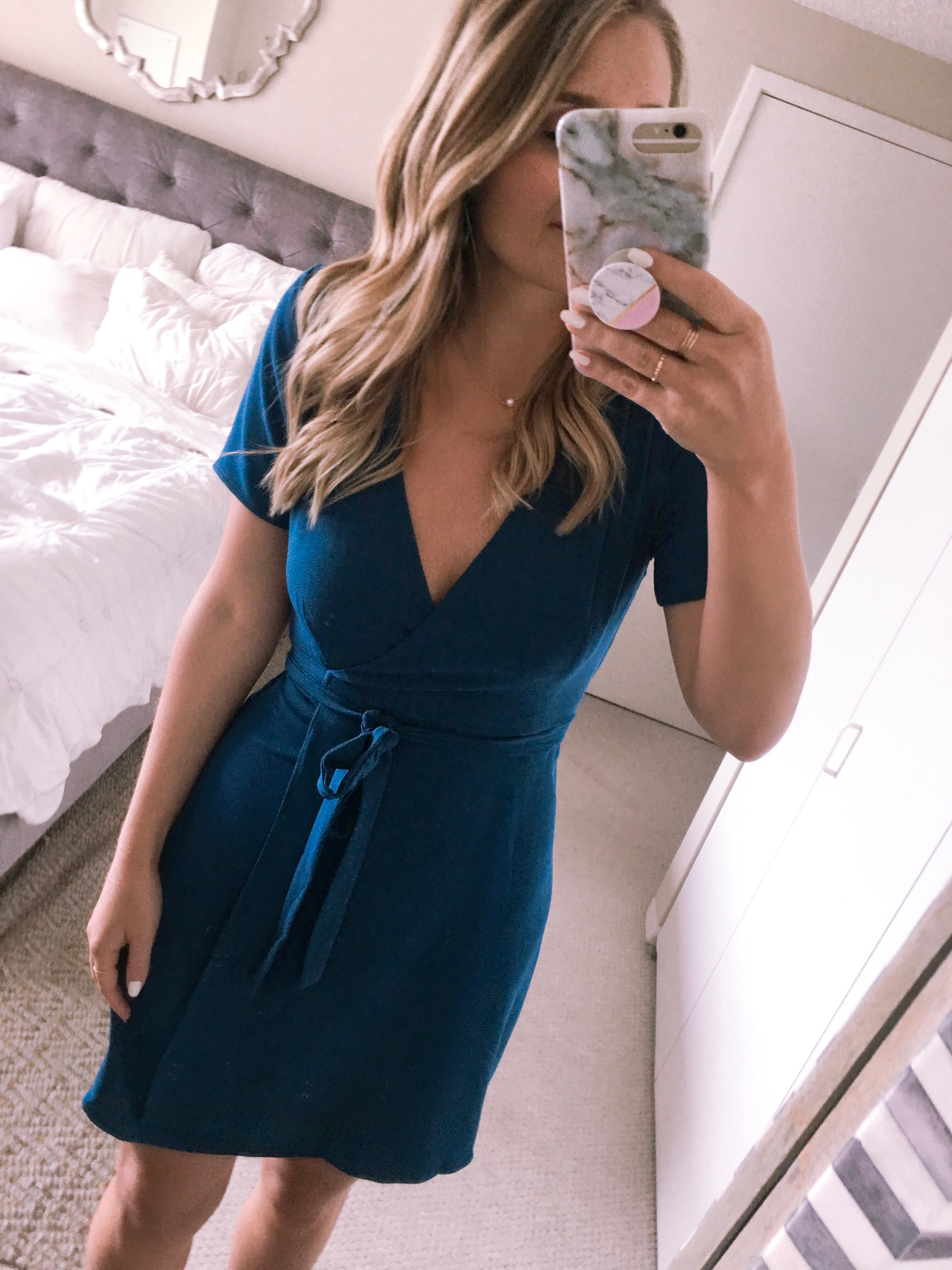 teal wrap dress from nordstrom