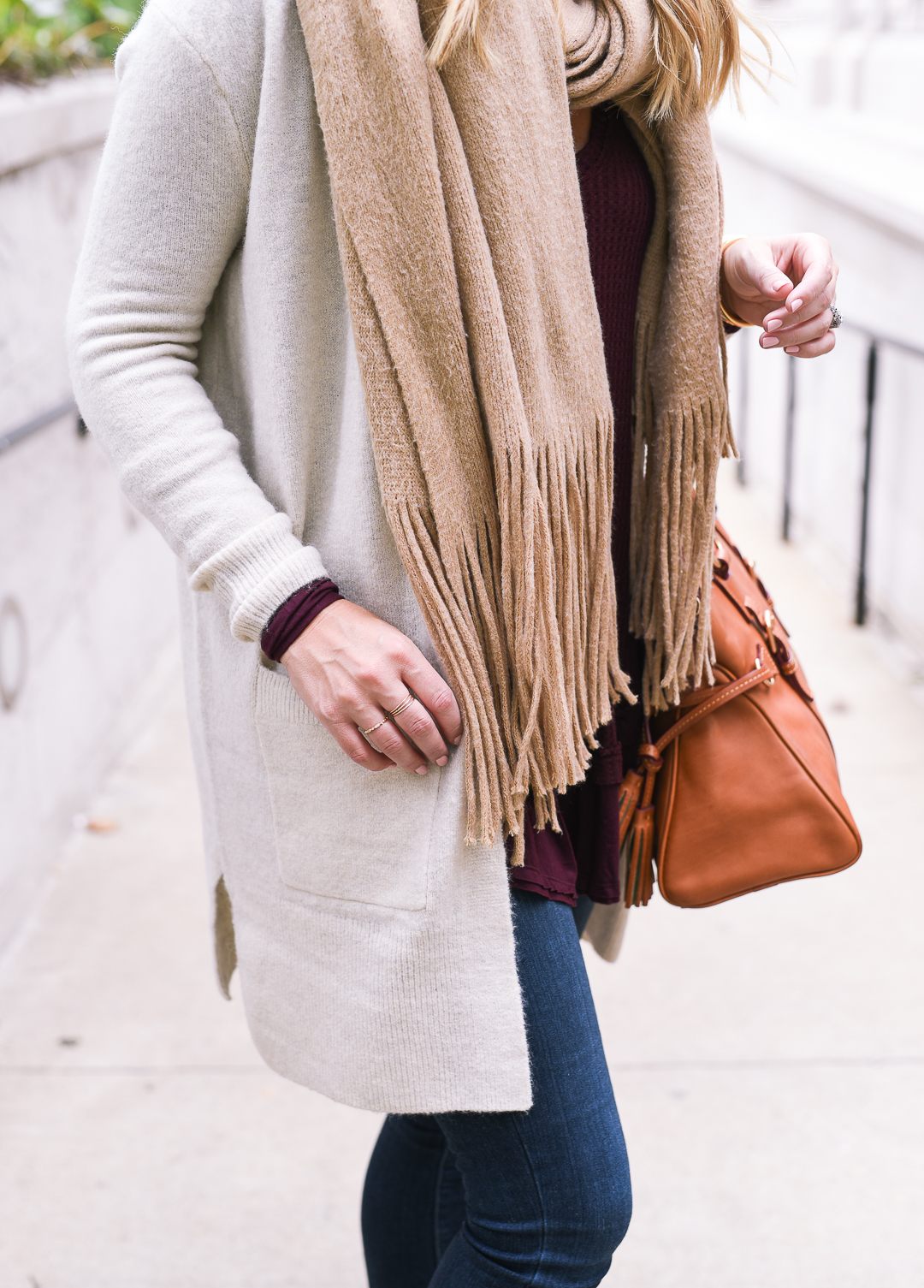 best and warmest fringe scarf for winter