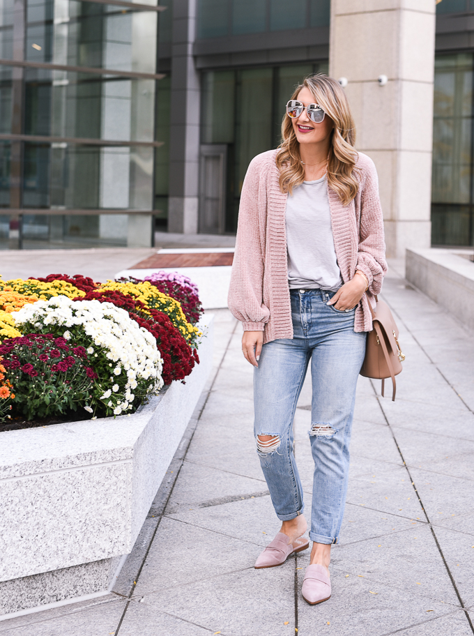 must have blush pink cardigan by leith for fall