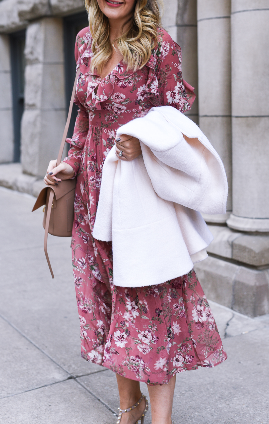 how to wear blush pink in fall