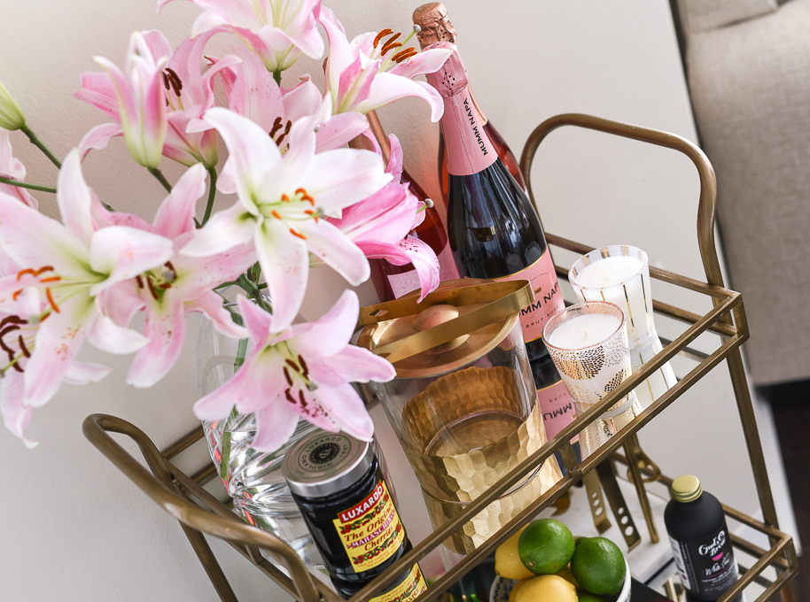 how to create a stylish bar cart 