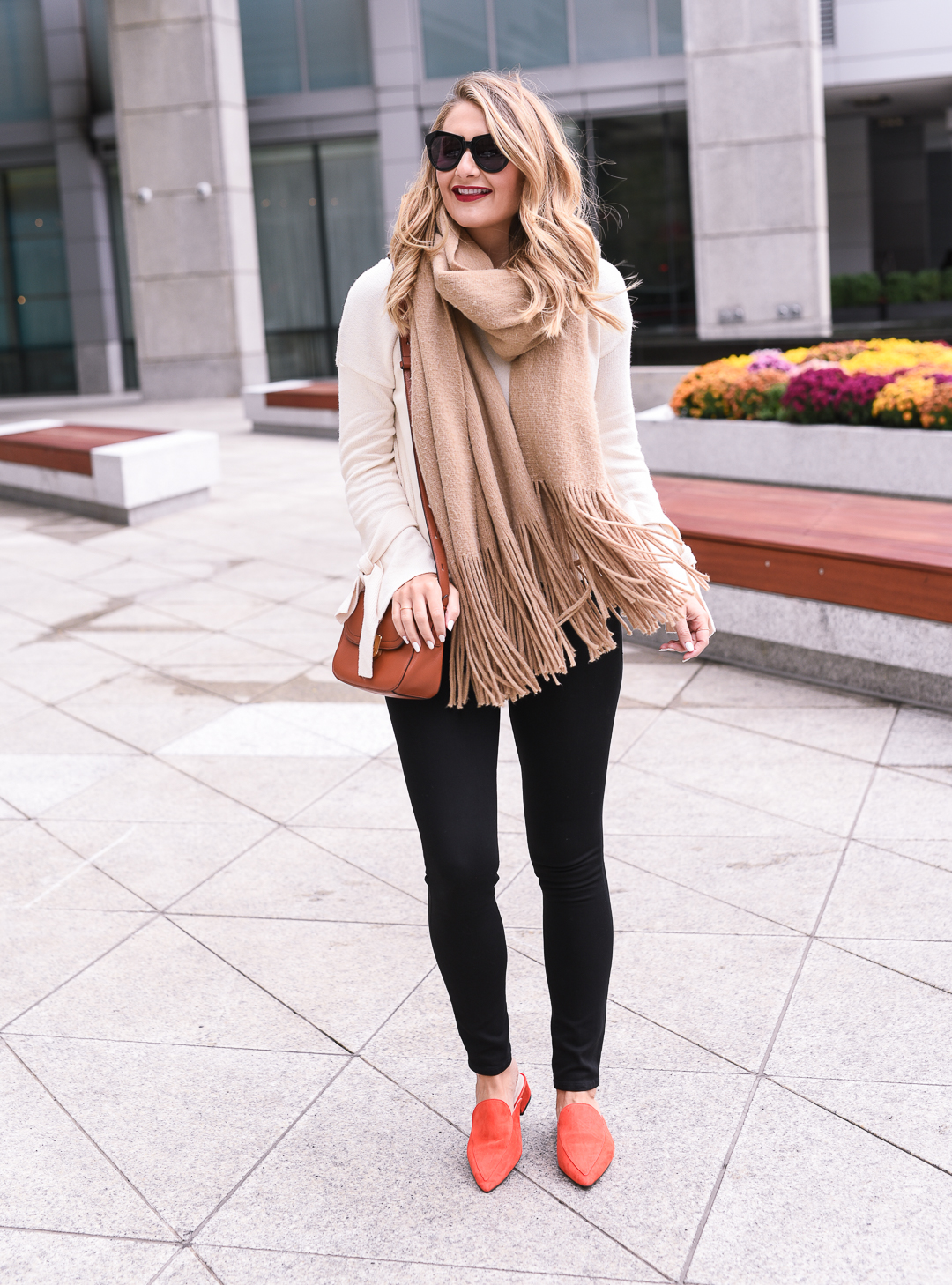 madewell tie sleeve sweater from nordstrom in ivory