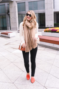 red pointed toe flats for the office