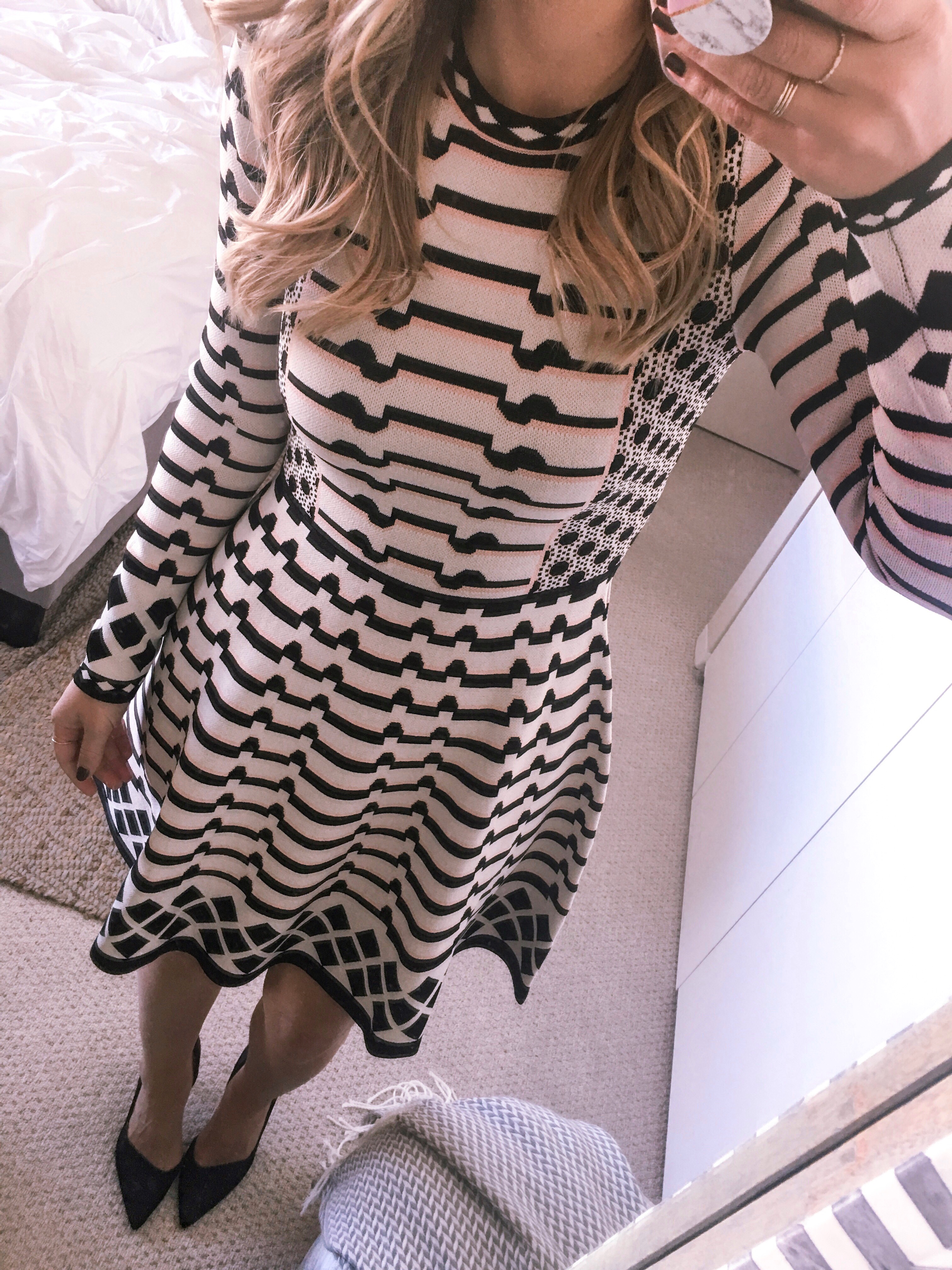 eliza j geometric print dress