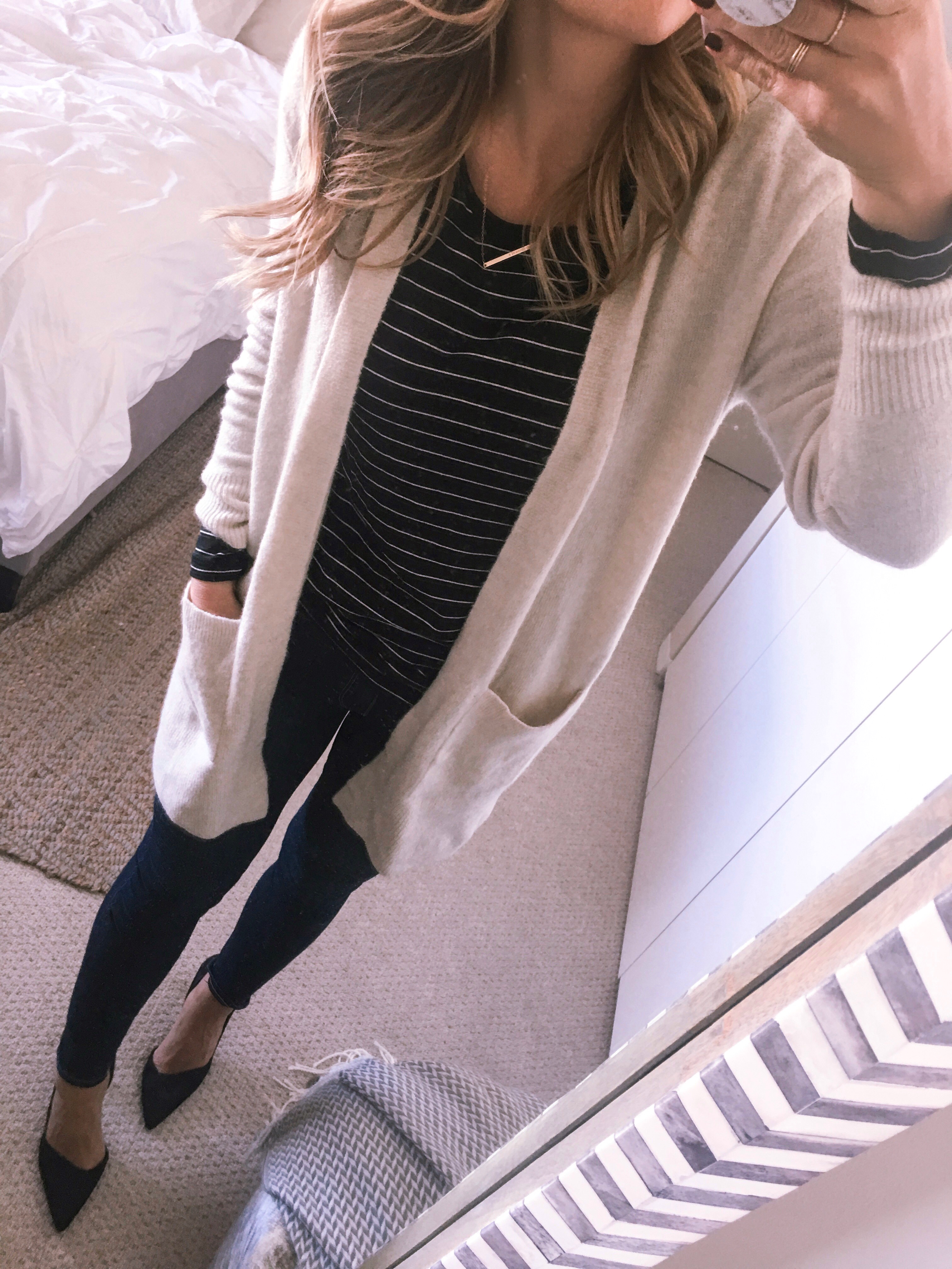 black striped bp top from nordstrom for the office