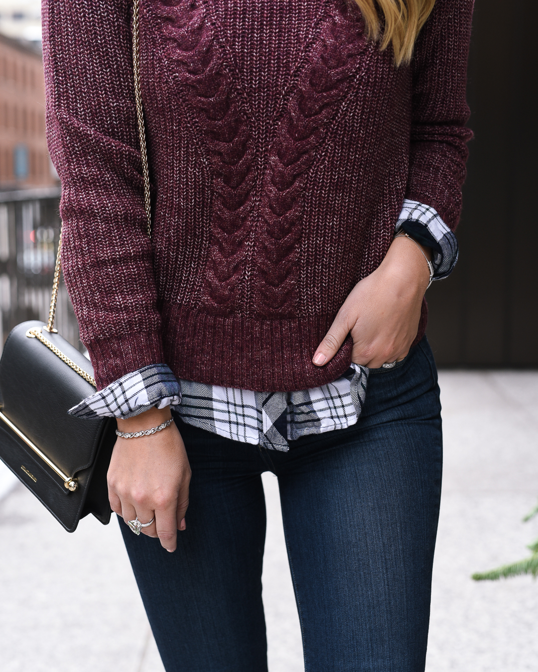 how to layer plaid and sweaters - Best Cute Affordable Sweater for Layering by Chicago style blogger Visions of Vogue