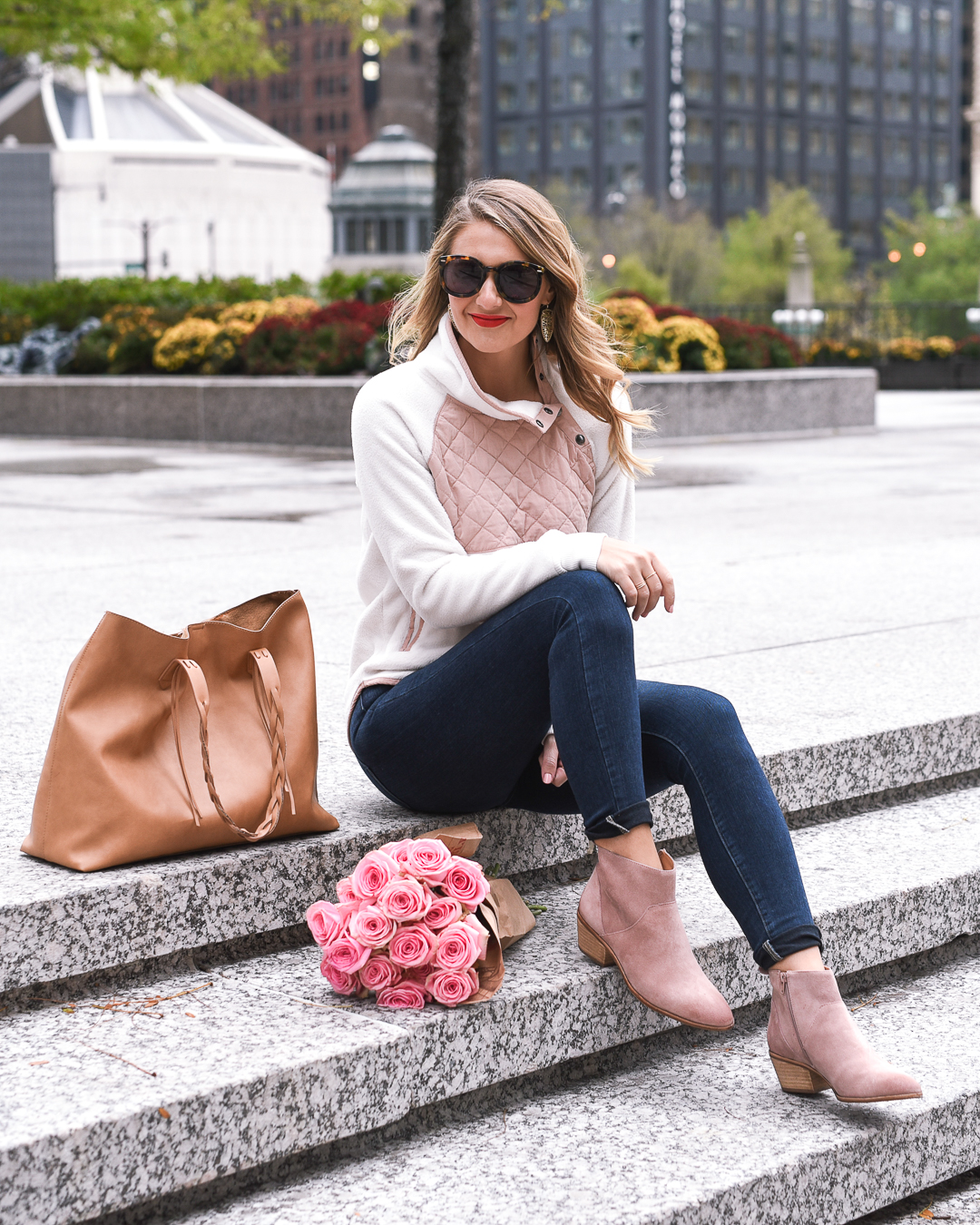 suede boots with jeans