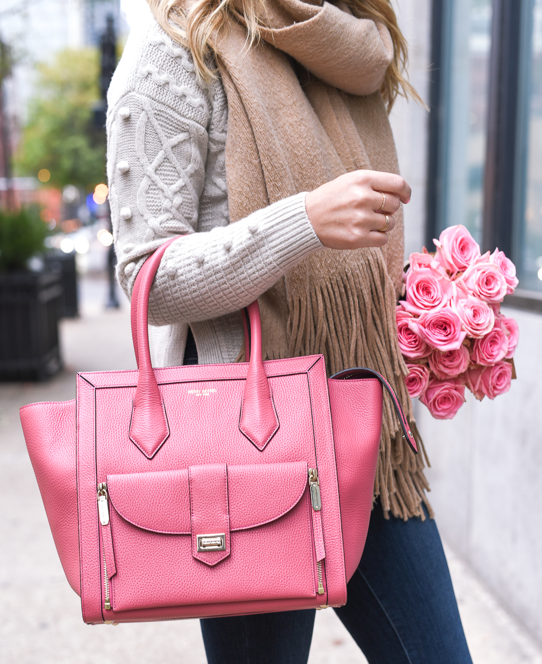 pink henri bendel rivington tote