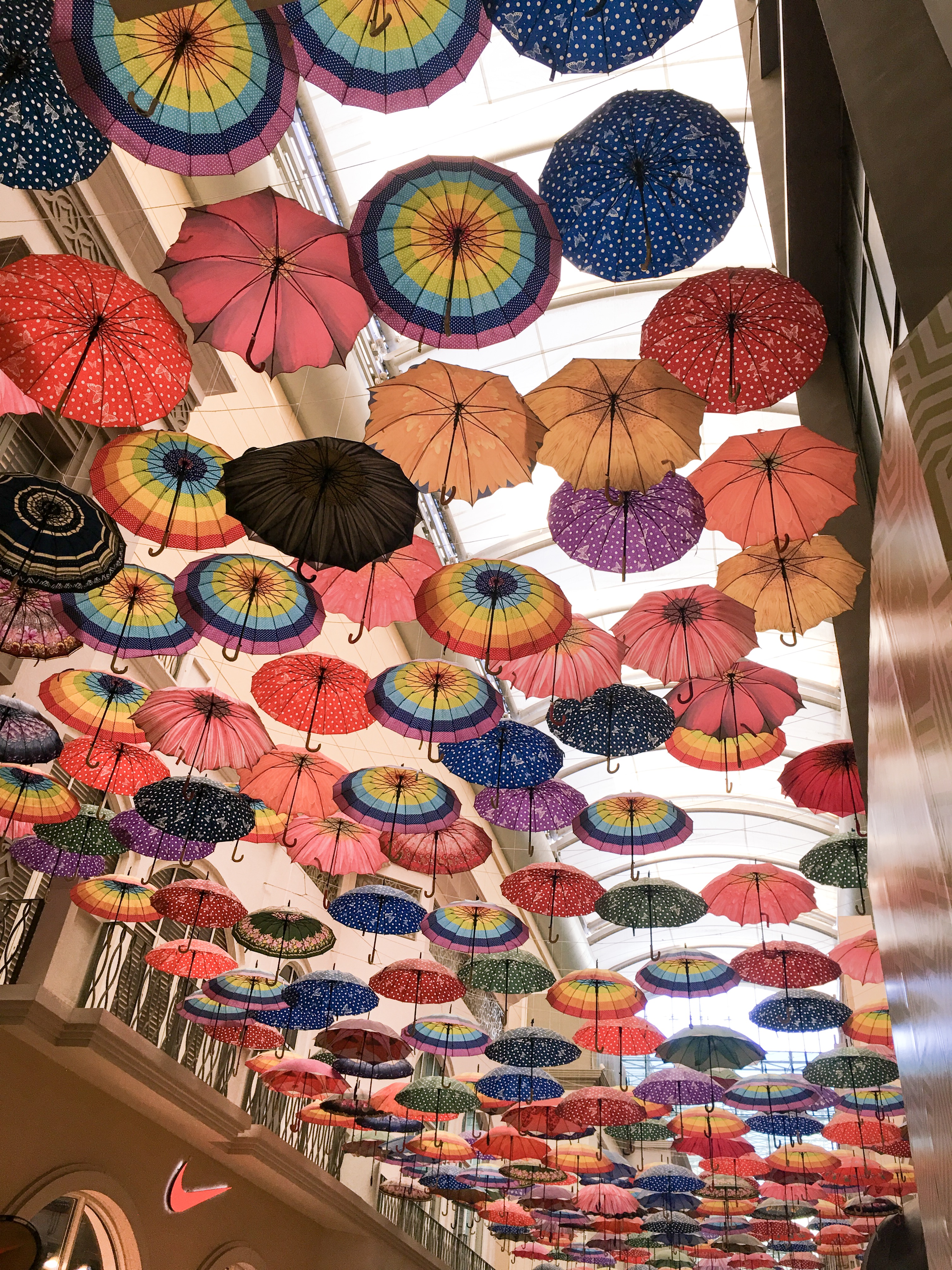 umbrellas in the dubai mall 