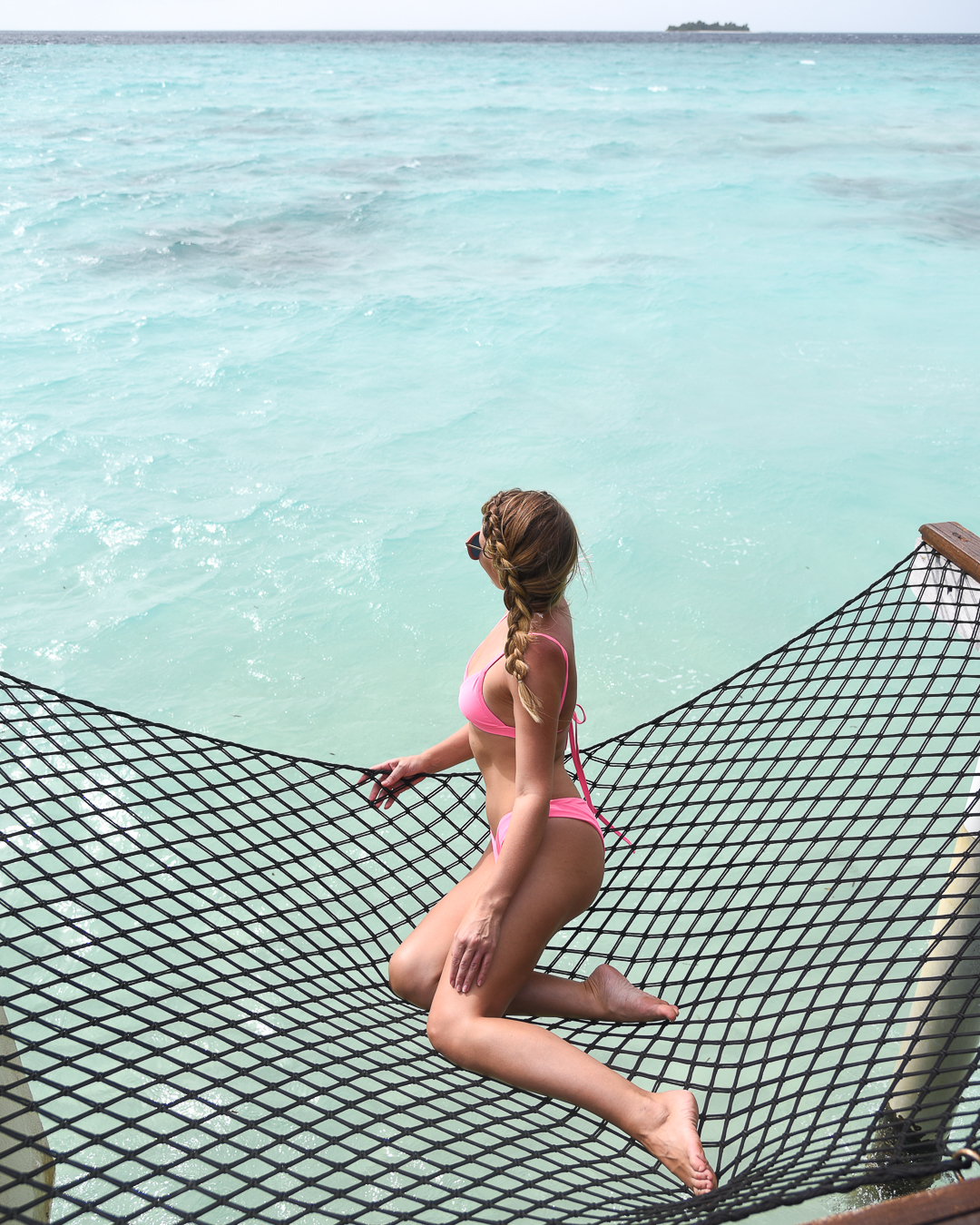 hot pink bikini by kulani kinis in the maldives