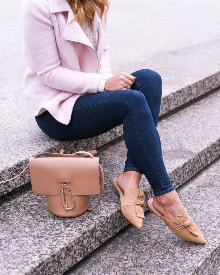 Beige Bow Mules for Work | 6pm Fashion | Visions of Vogue