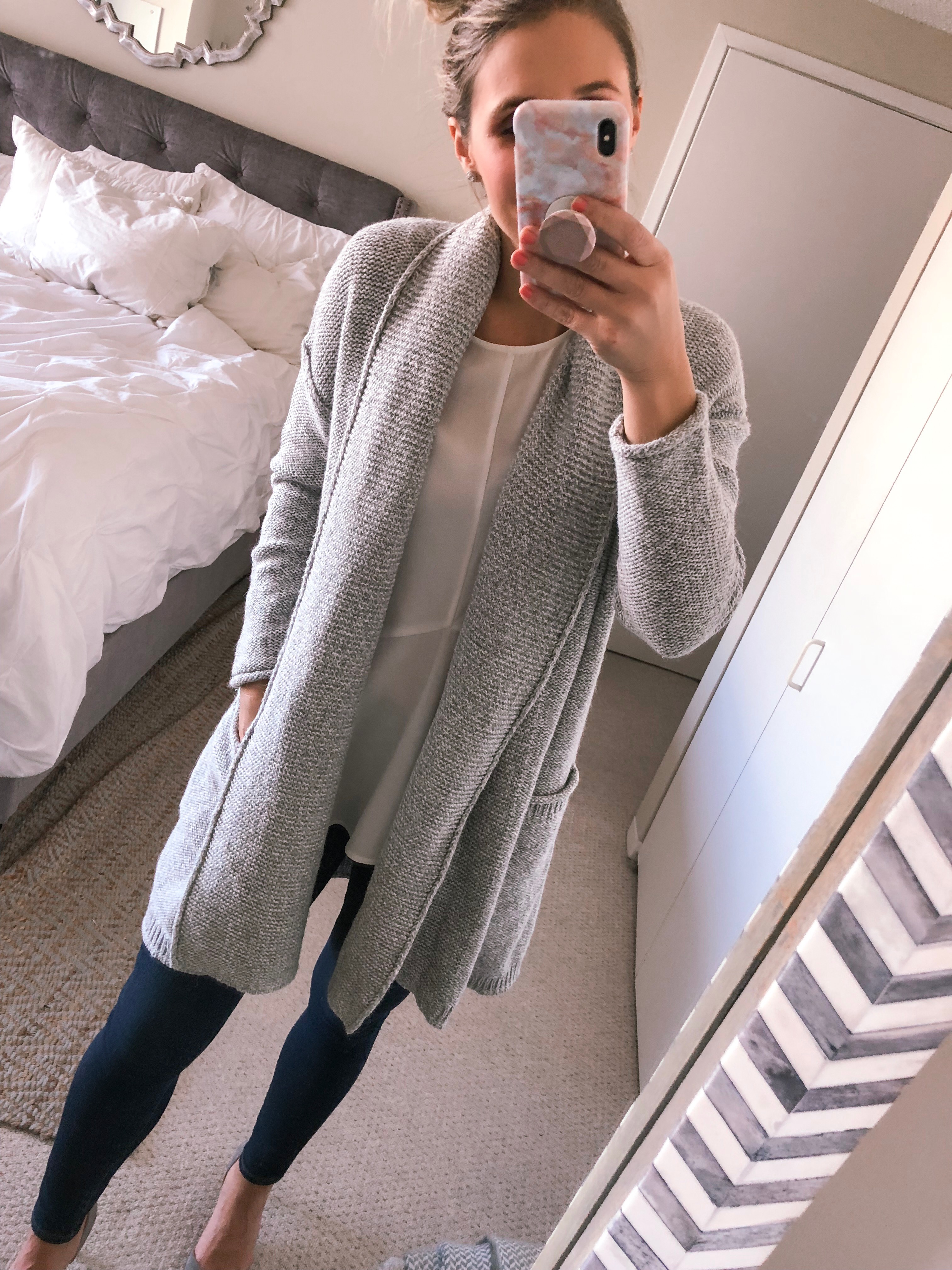 caslon grey cardigan from nordstrom