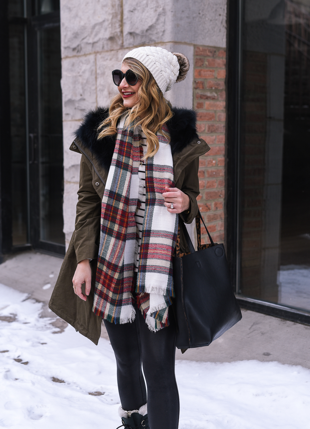 how to style an olive puffer coat - how to wear an olive dawn levy coat by popular Chicago fashion blogger Visions of Vogue