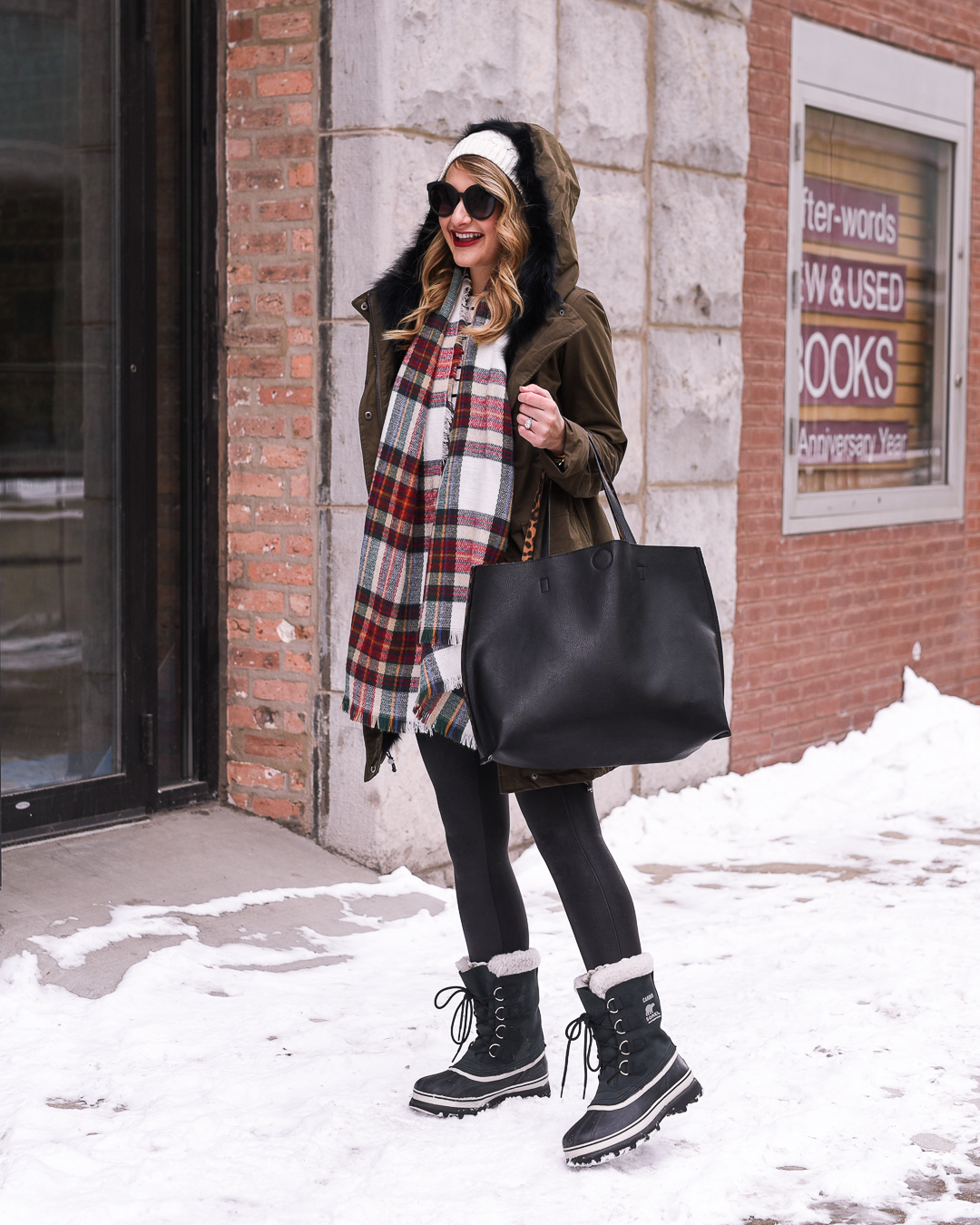 how to layer for winter - how to wear an olive dawn levy coat by popular Chicago fashion blogger Visions of Vogue