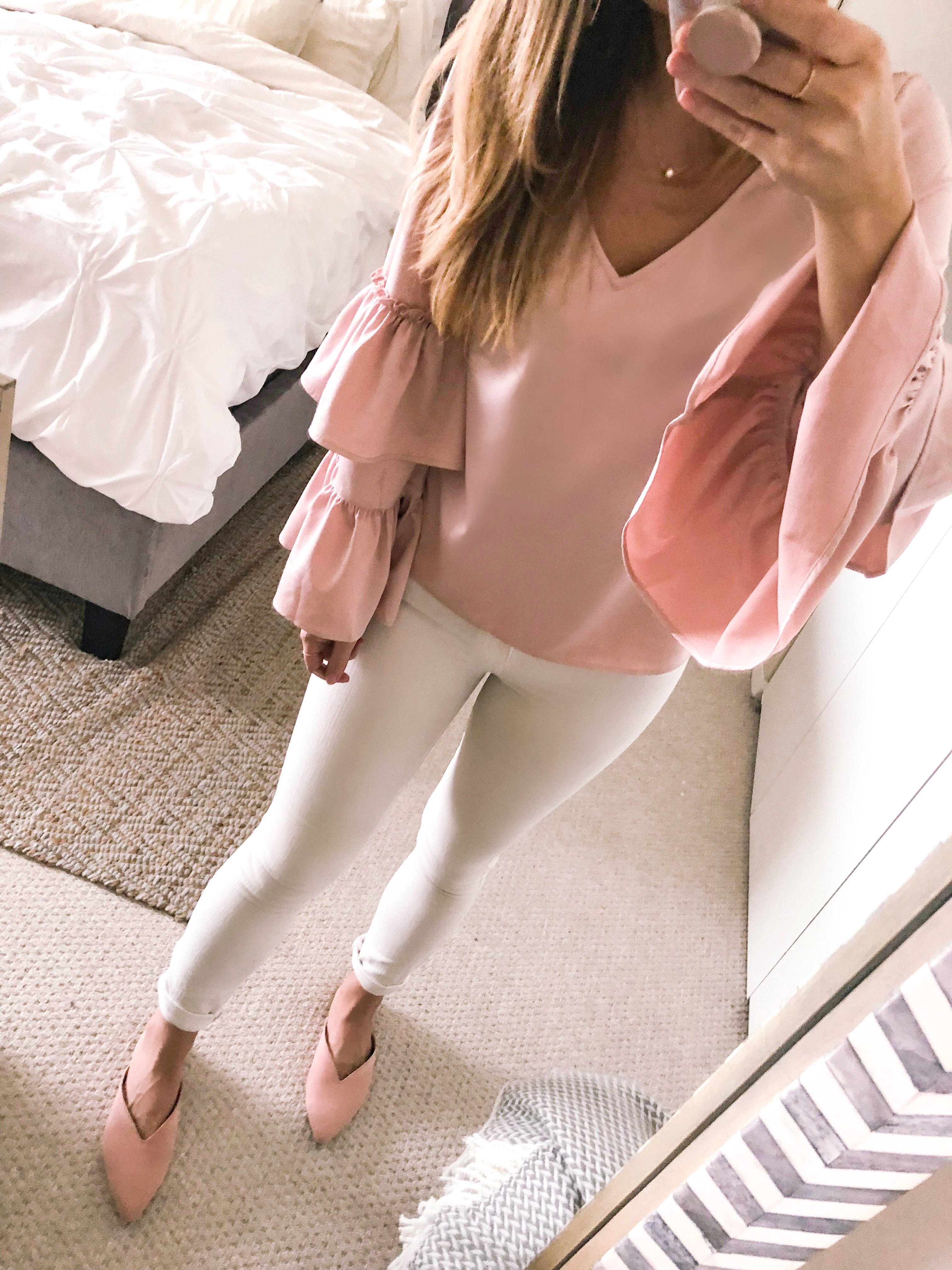 pink suede flats on sale at nordstrom for spring