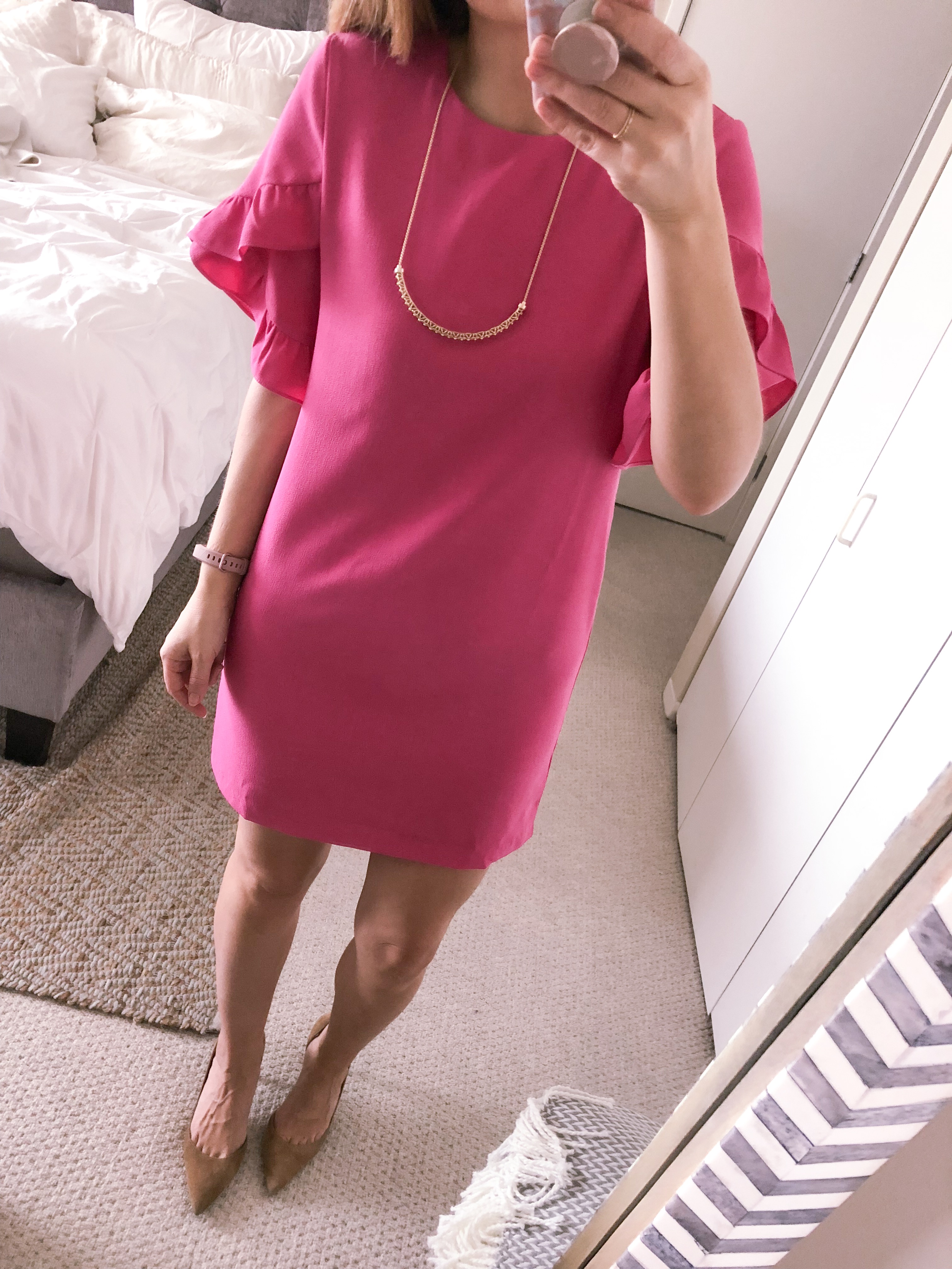 OOTD 2.27.18: Pink Shift Dress ...