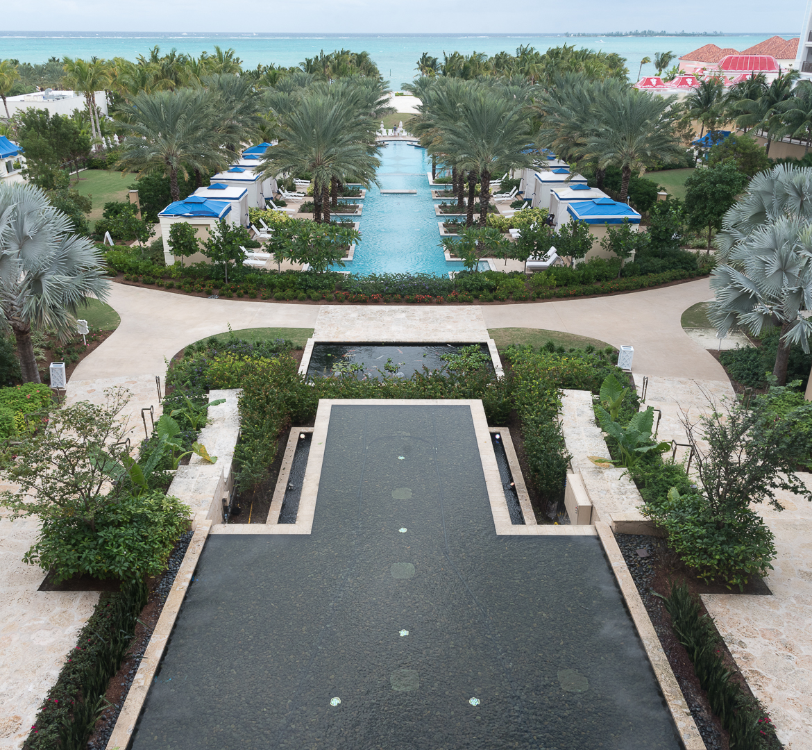 view from the fitness center at baha mar - baha mar resort review in the bahamas by popular Chicago travel blogger Visions of Vogue