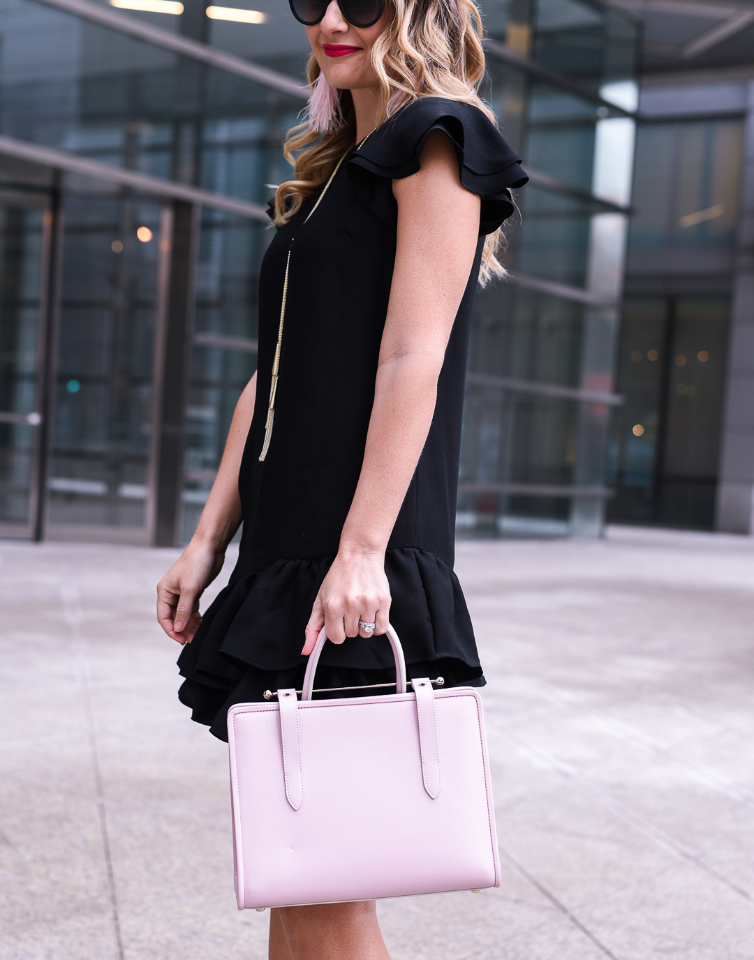 how to wear pink accessories for spring - Blogging Behind the Scenes by popular Chicago style blogger Visions of Vogue