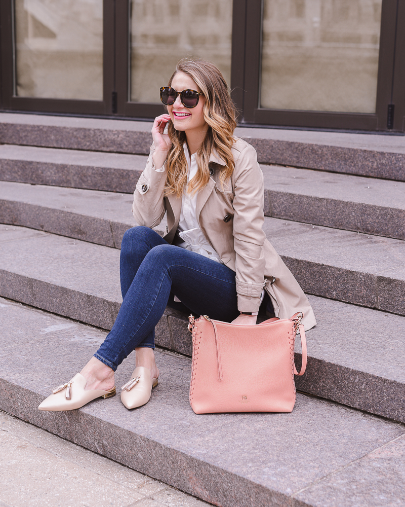 nordstrom trench coat for spring - weekend outfit idea