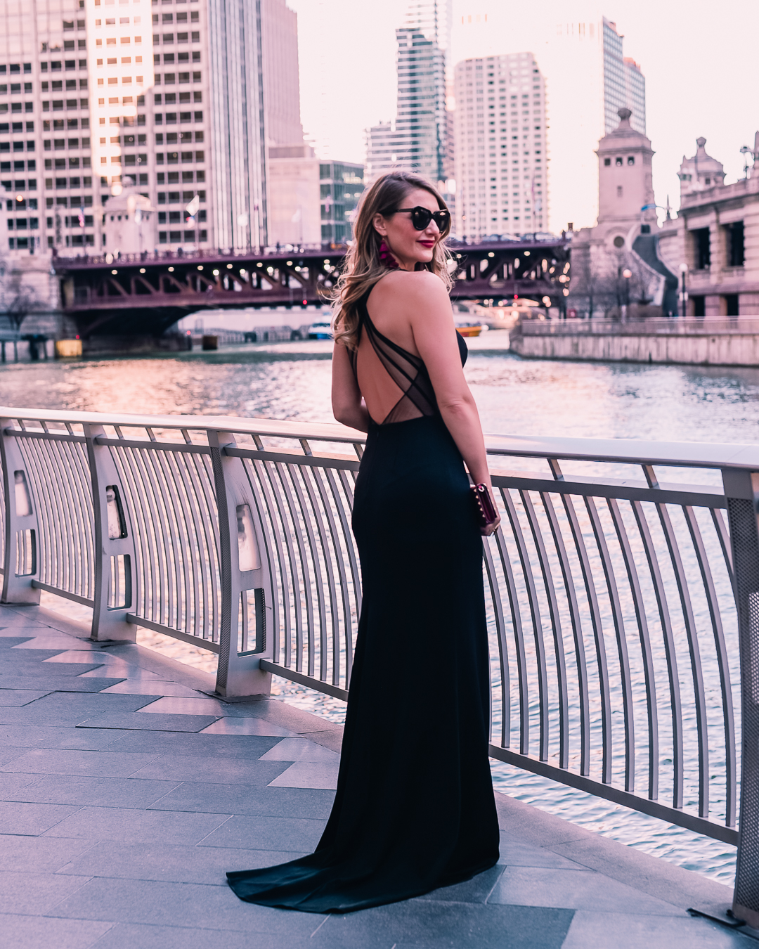 black tie attire - floor length black gown