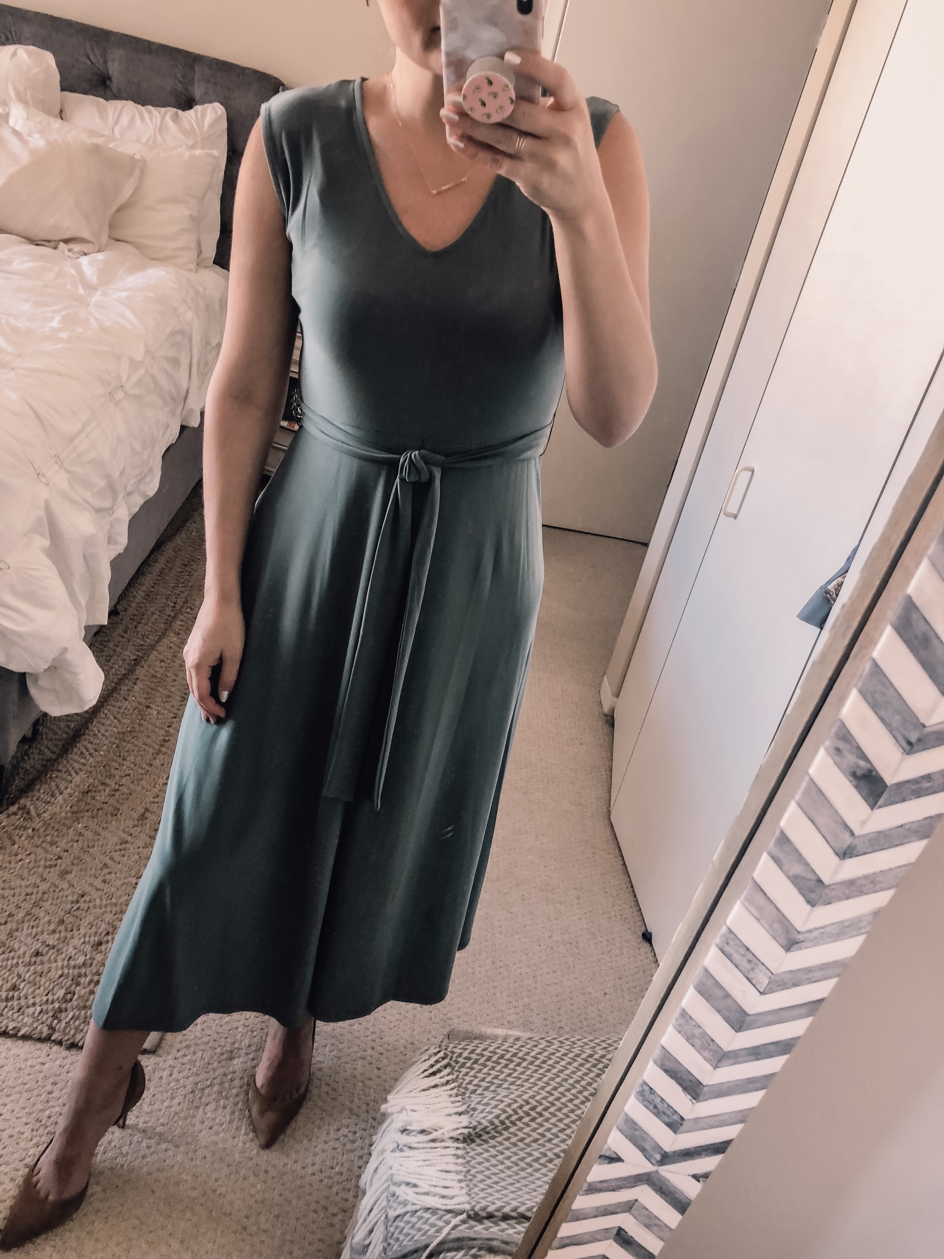 chaus sage green dress