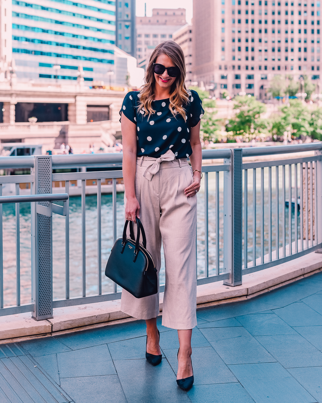how to style cropped wide leg pants