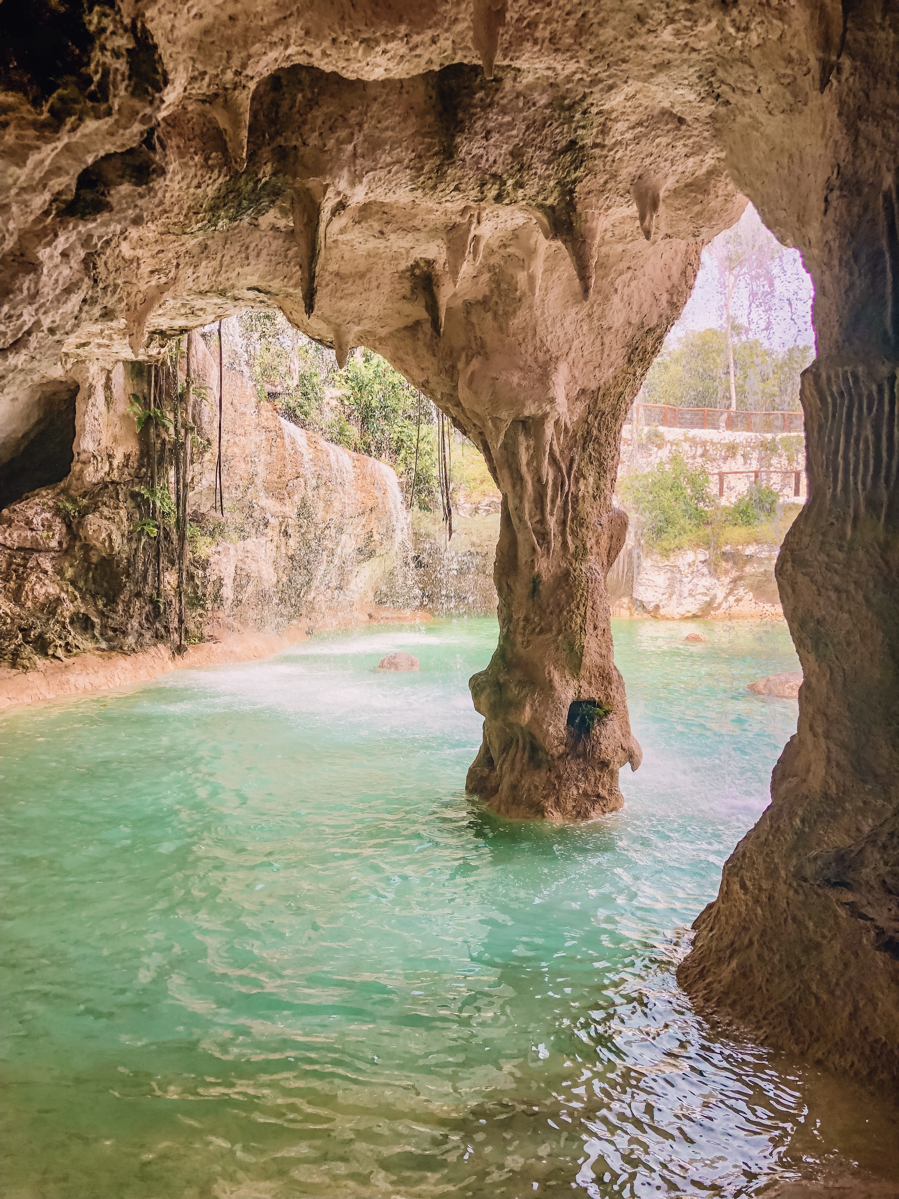 manmade cave at scape park in cap cana