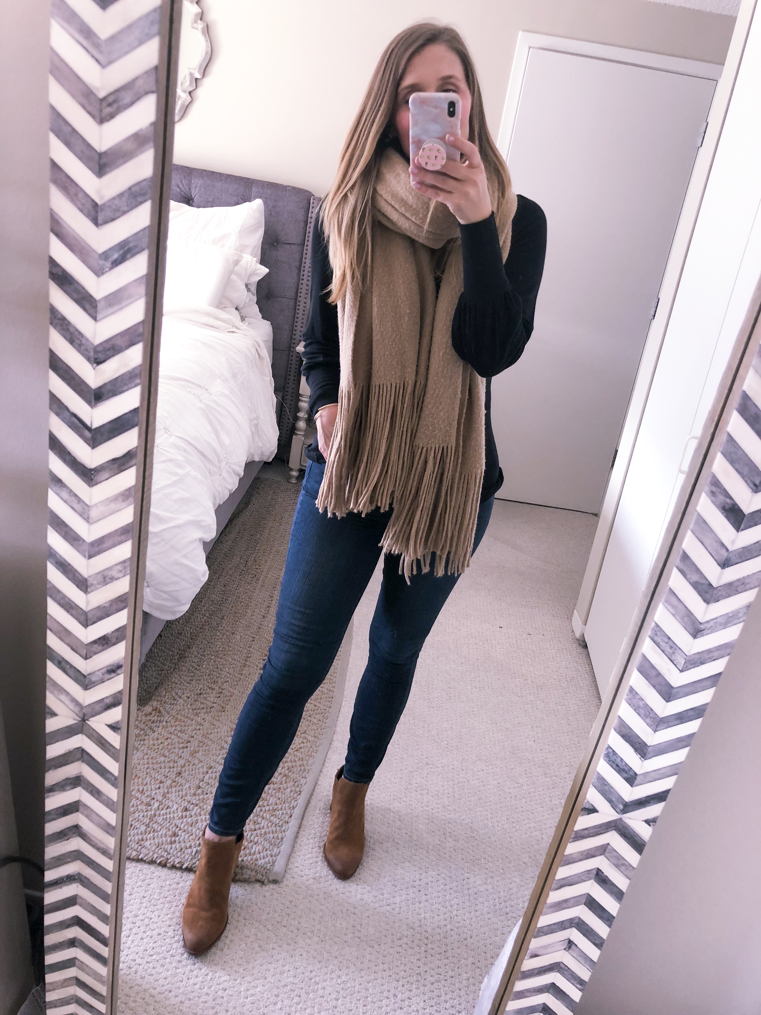 black blouson sleeve sweater from nordstrom