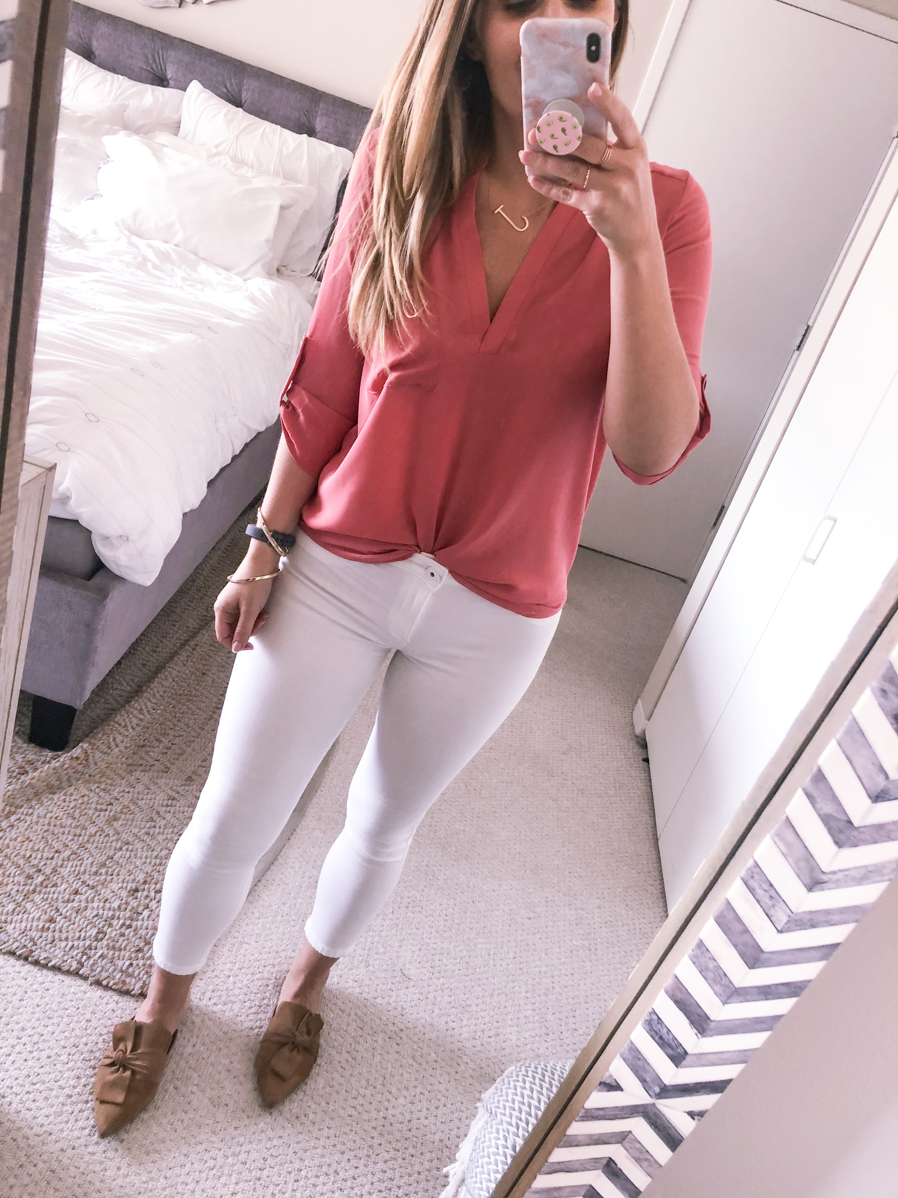 Lush Perfect Roll Tab Tunic at Nordstrom makes the best work blouse!