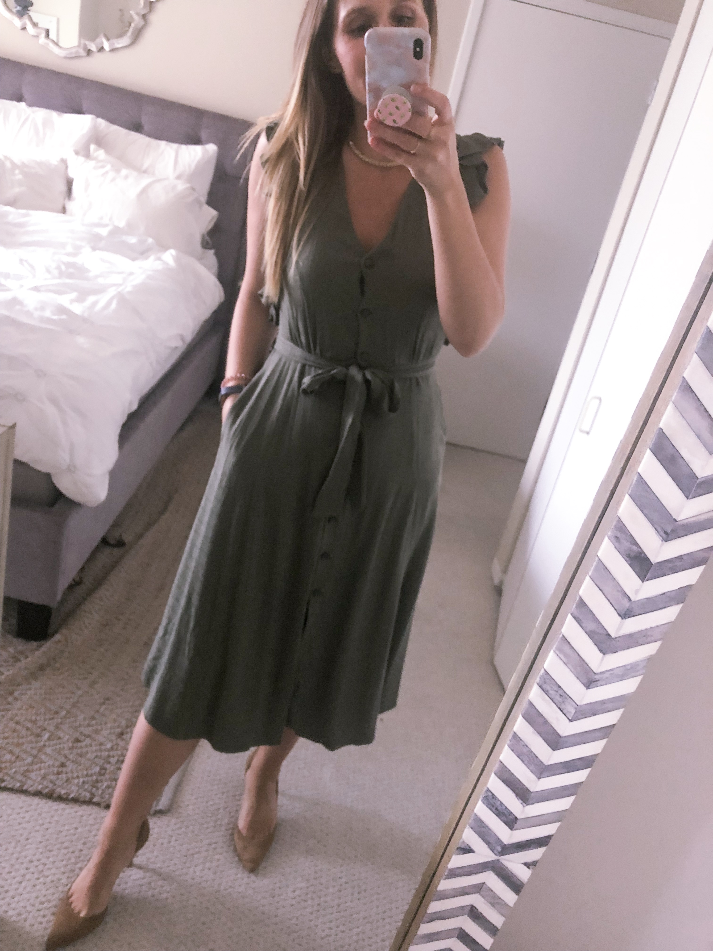 olive green dress