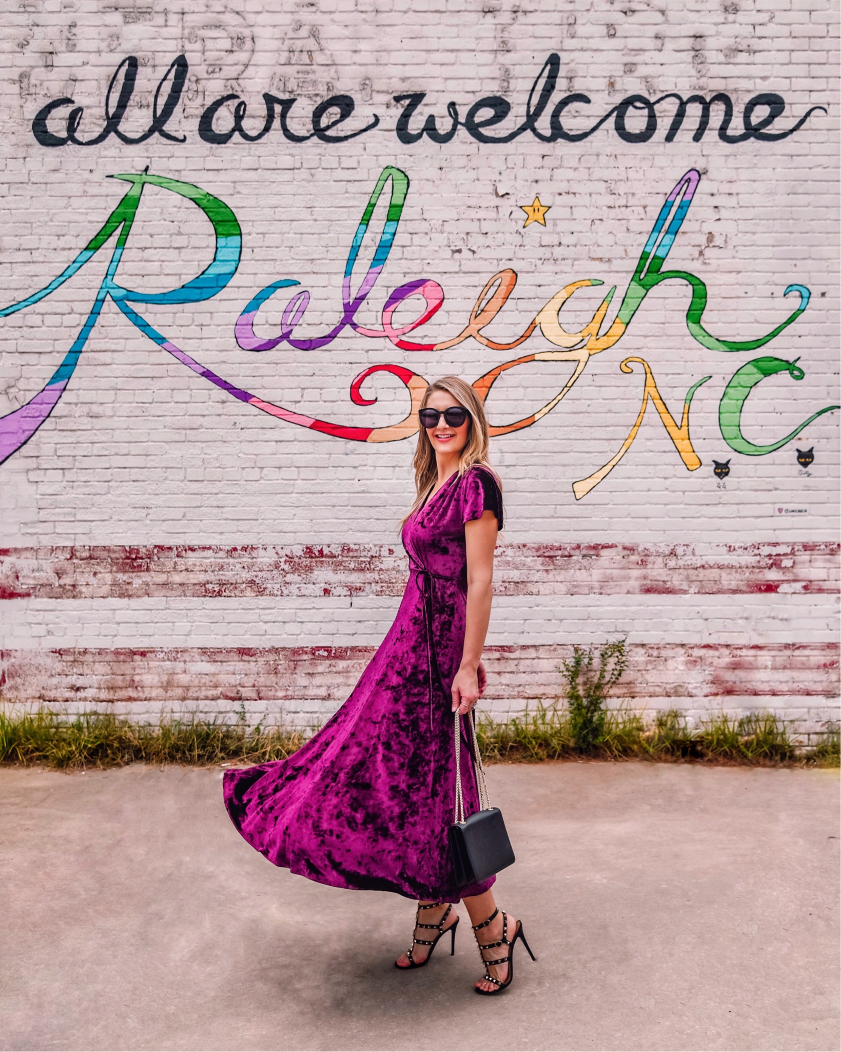 purple velvet dress - what to do in raleigh north carolina 