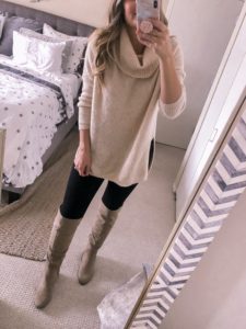 OOTD 12.3.18: Ivory Cowl Neck Sweater + Giveaway!