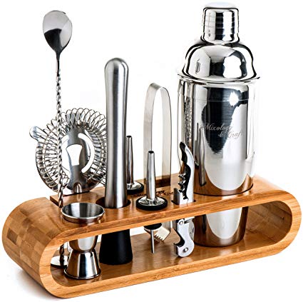 Gift Guide for Men Bamboo Mixology Bartender Kit