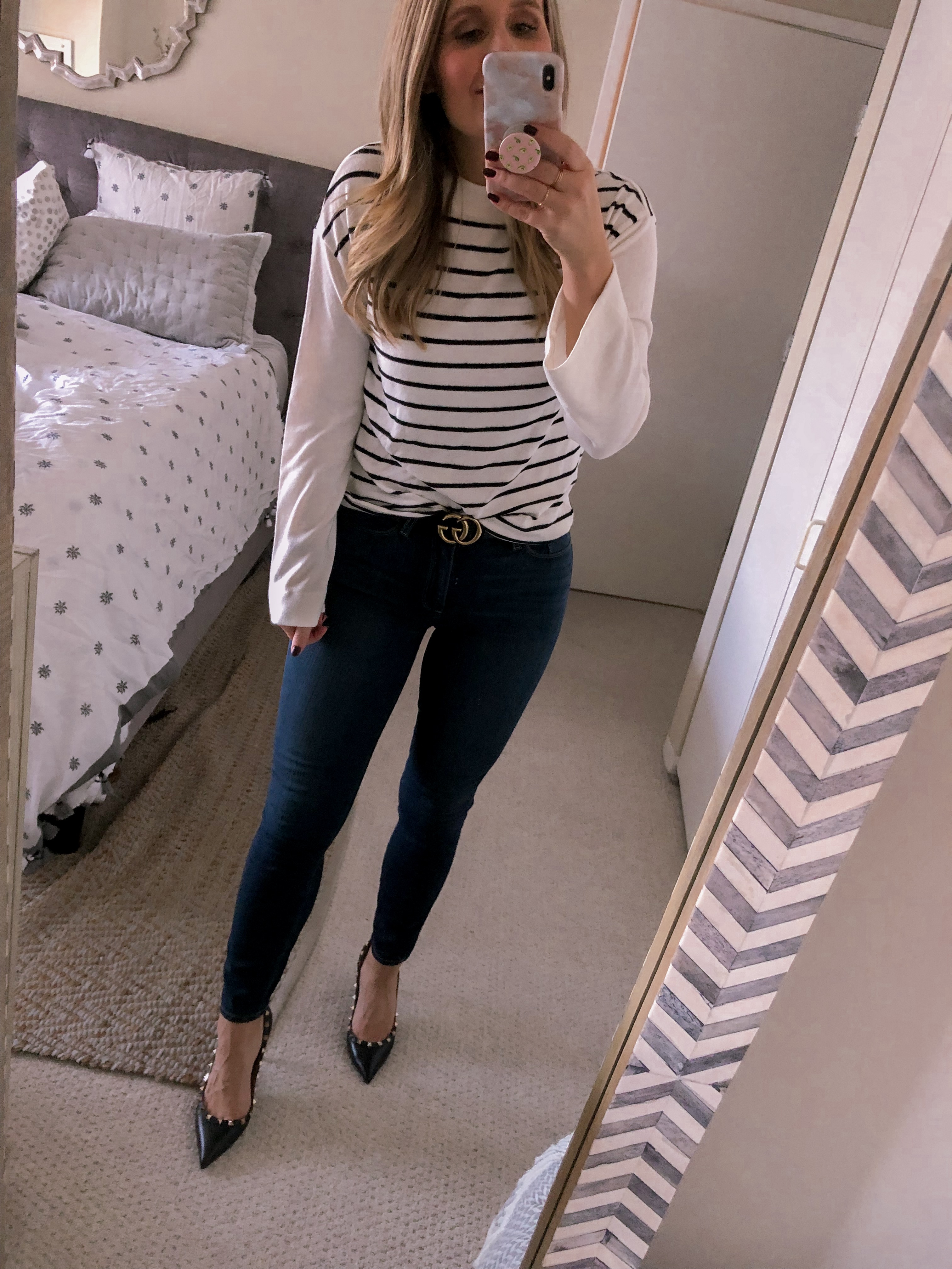 black and white striped sweater from nordstrom