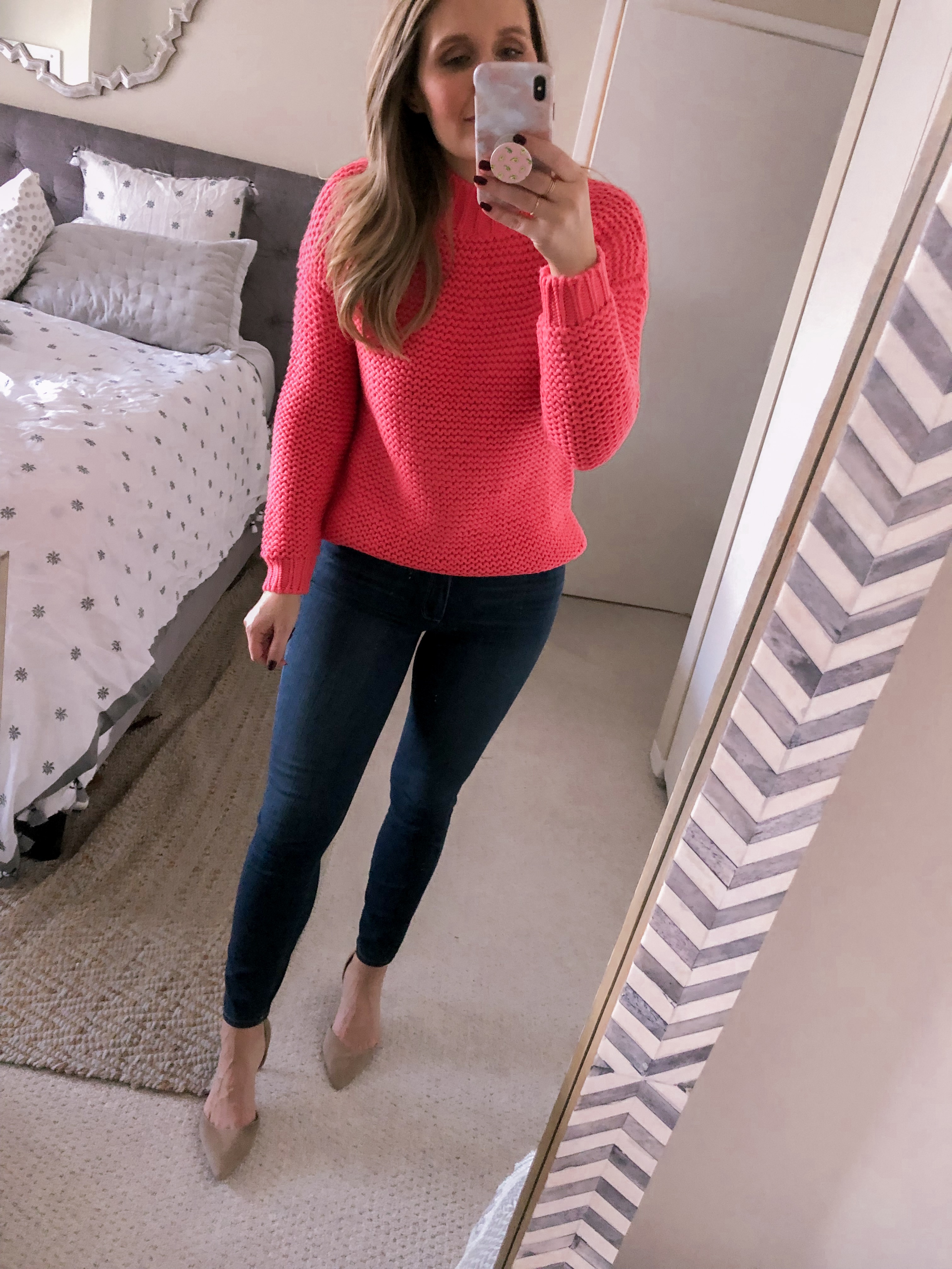 bright pink sweater for spring