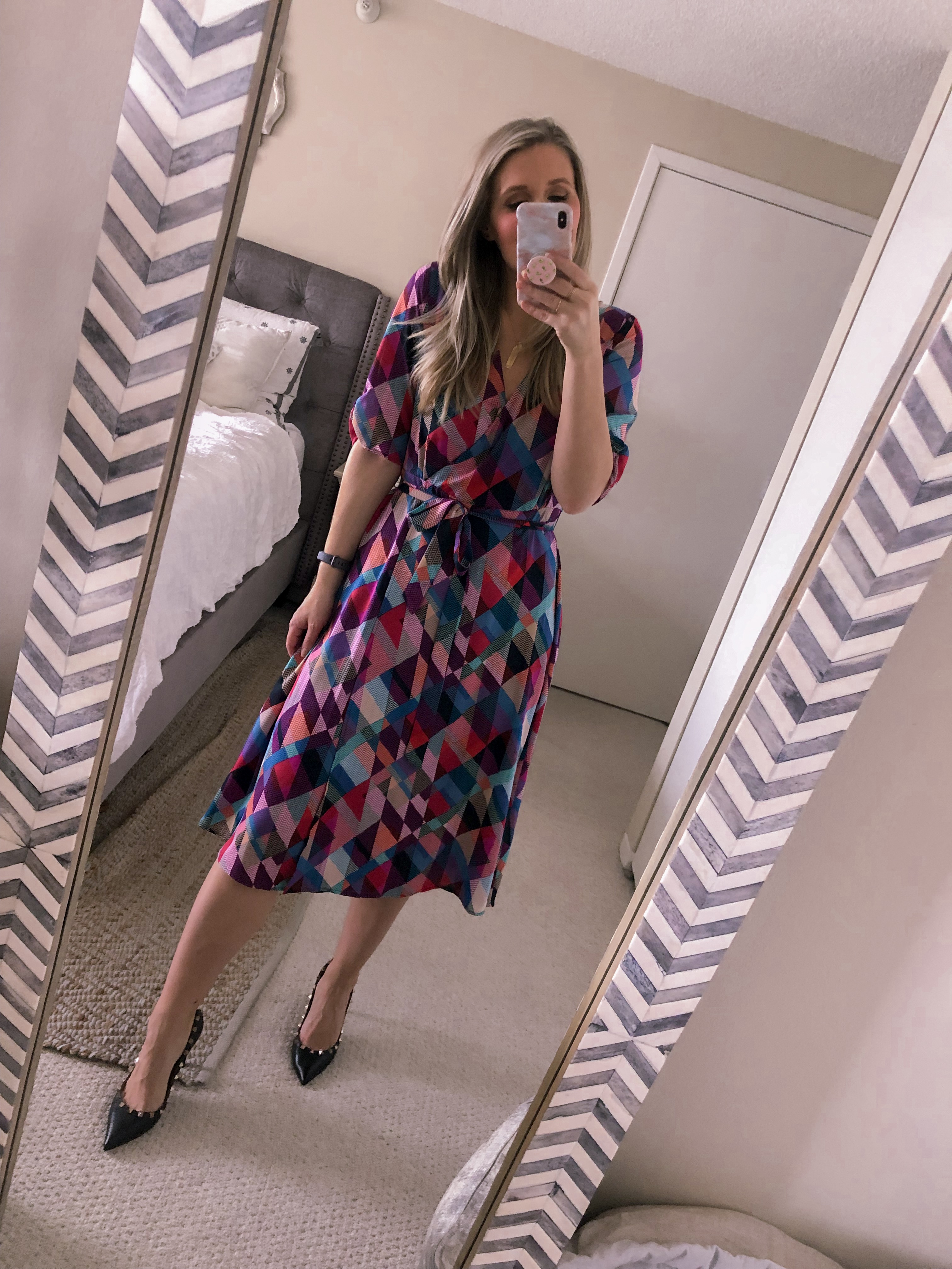 colorful spring work dress