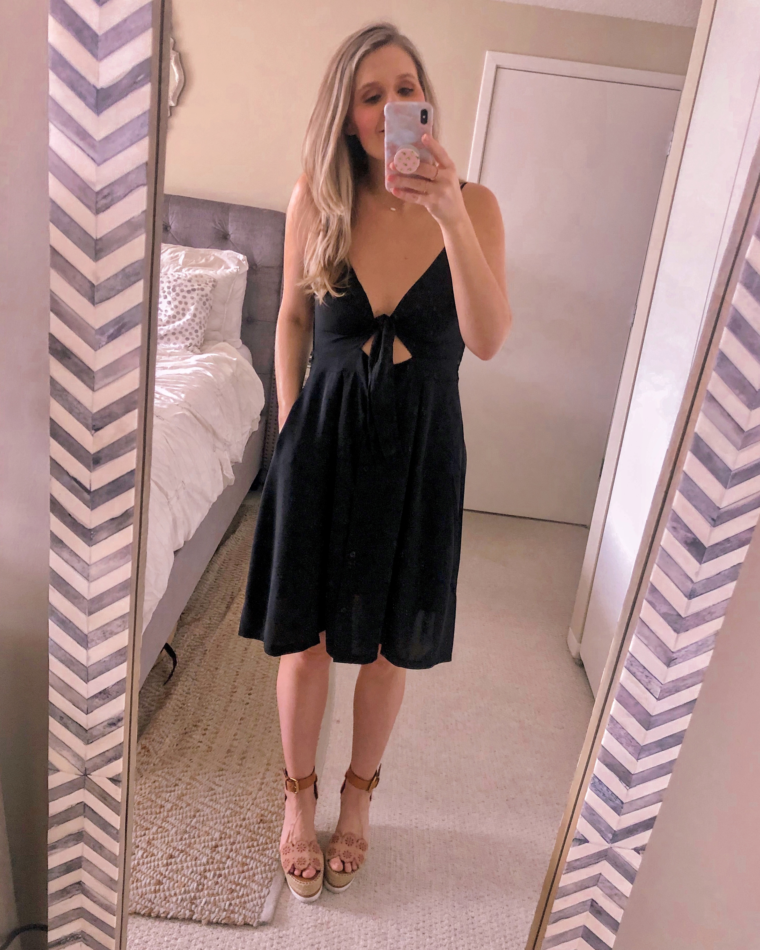 black tie front dress for vacation outfit ideas