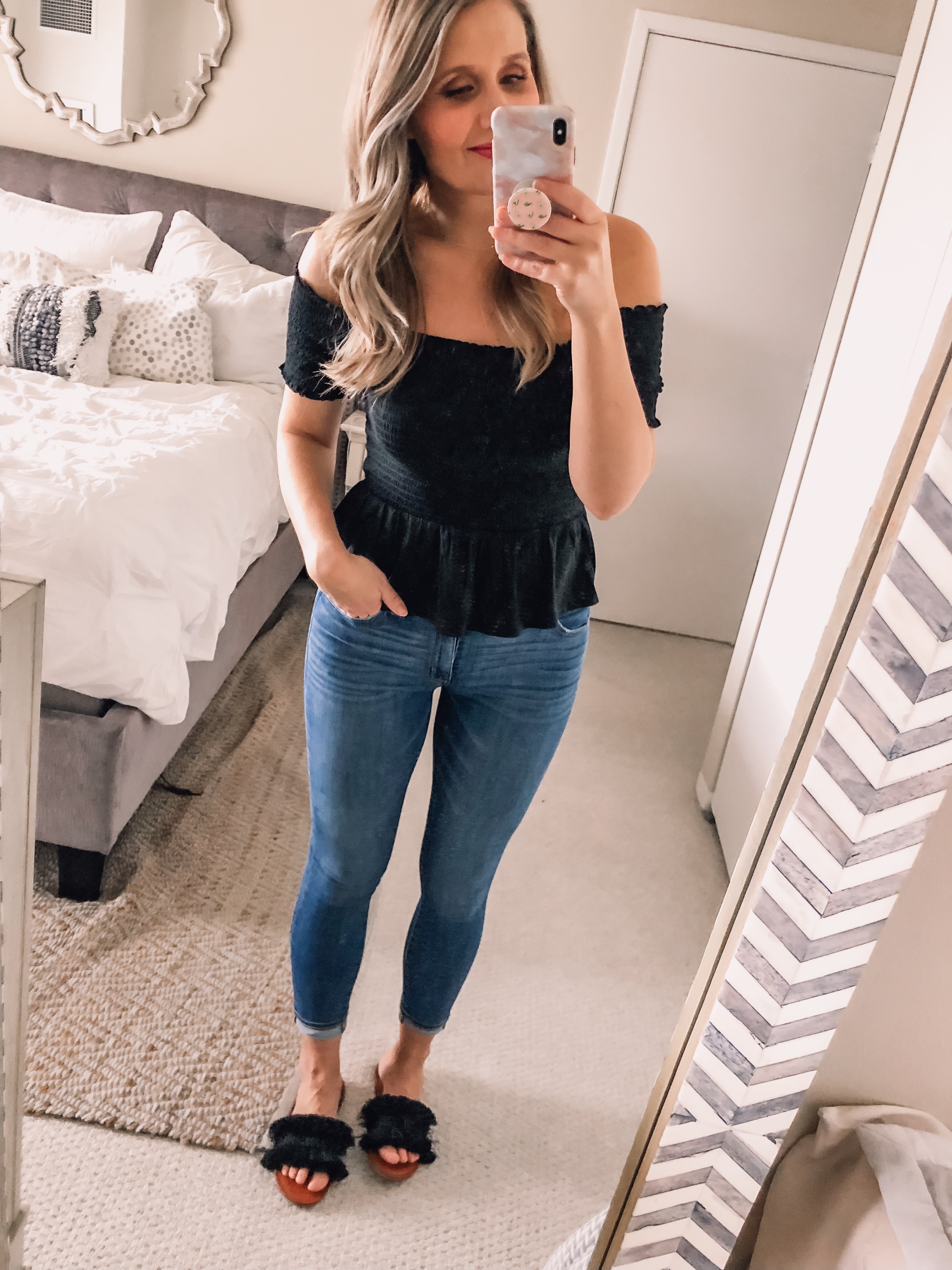 black date night top that is budget friendly