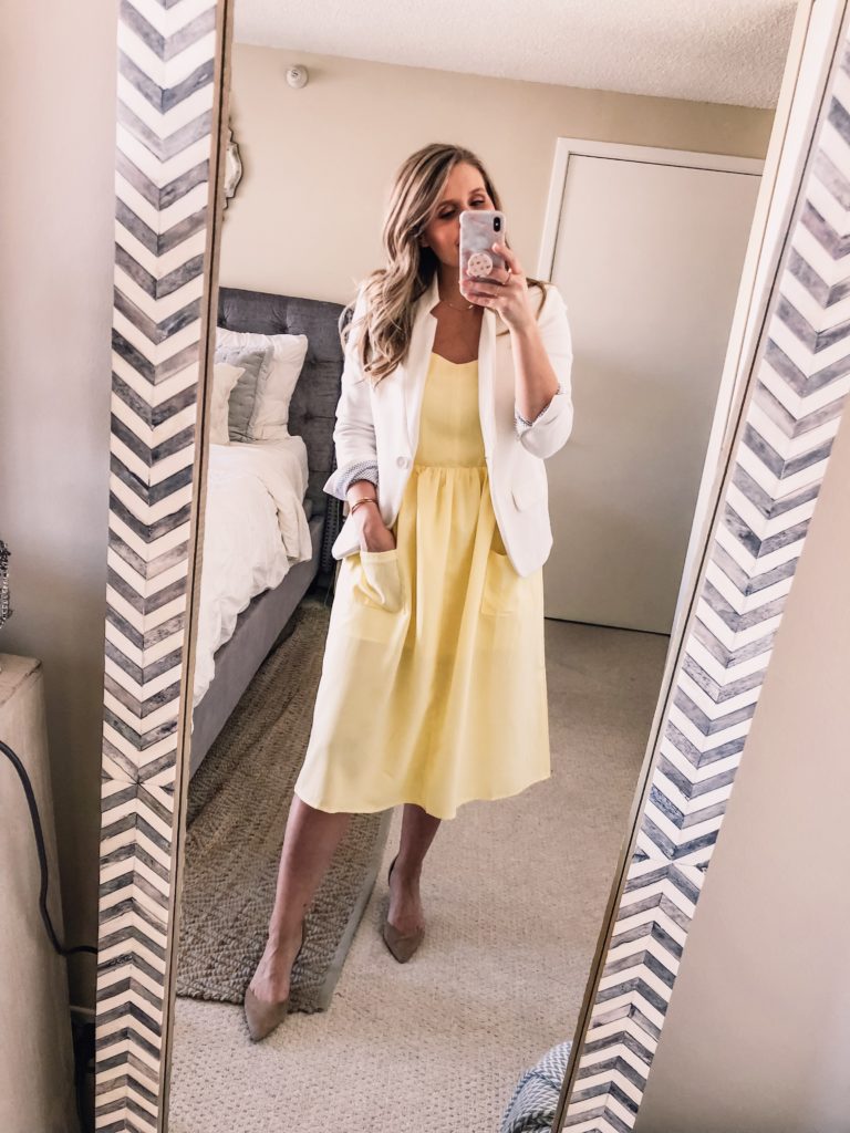 yellow summer blazer