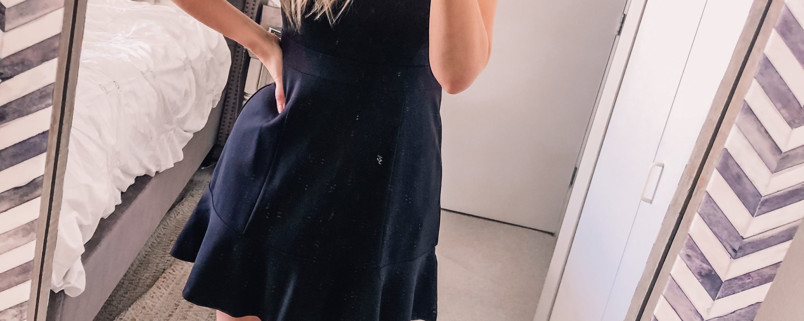 flattering little black dress from loft