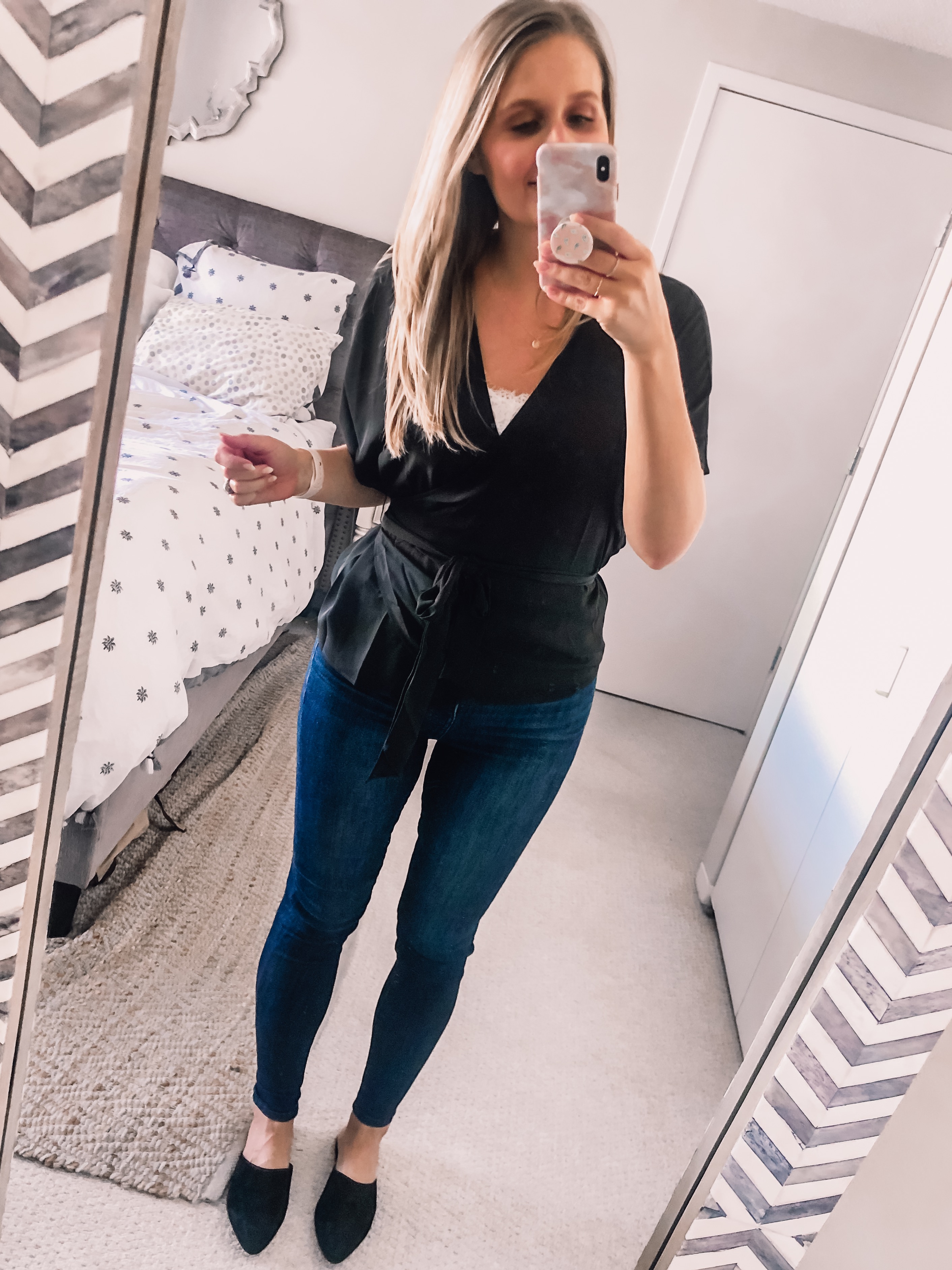 OOTD 7.30.19: Black Wrap Top | Visions ...