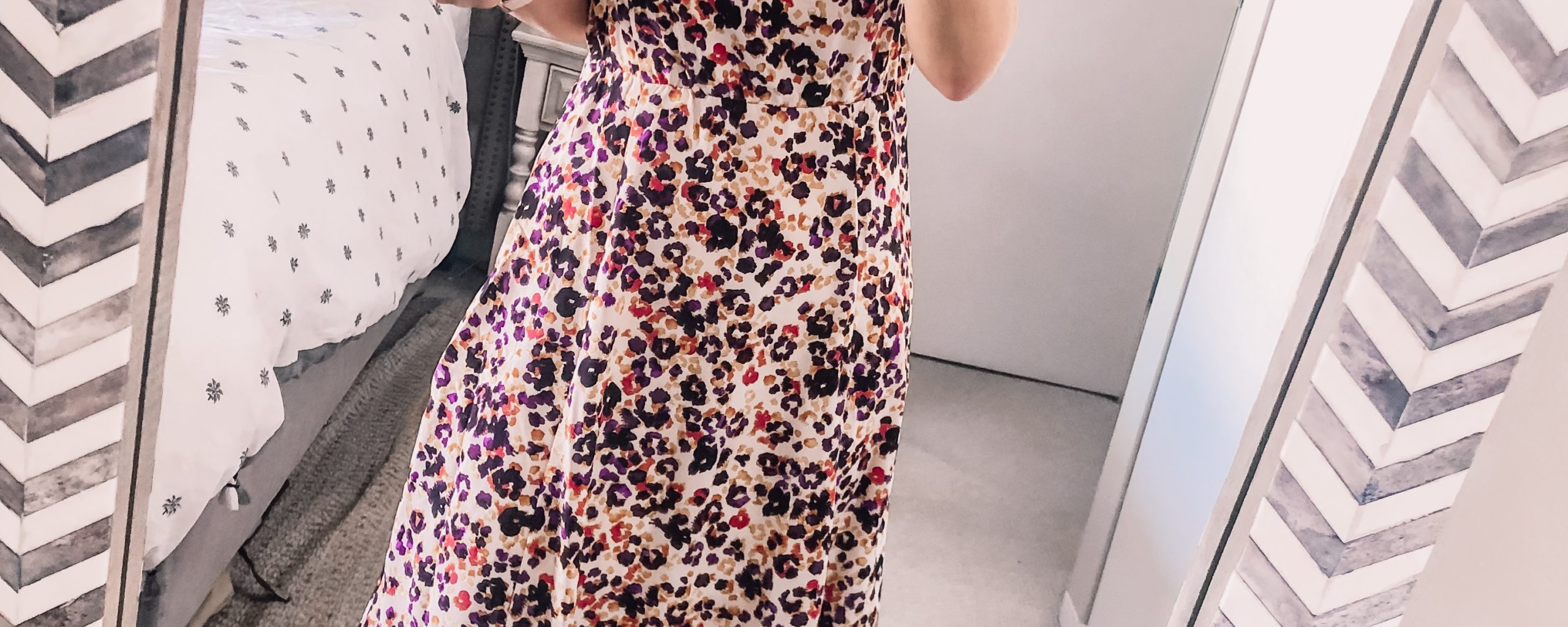 Printed work midi dress