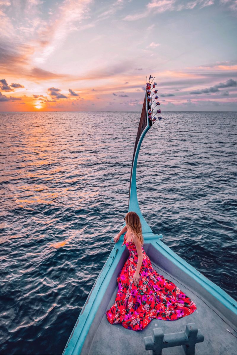 sunset cruise in the maldives