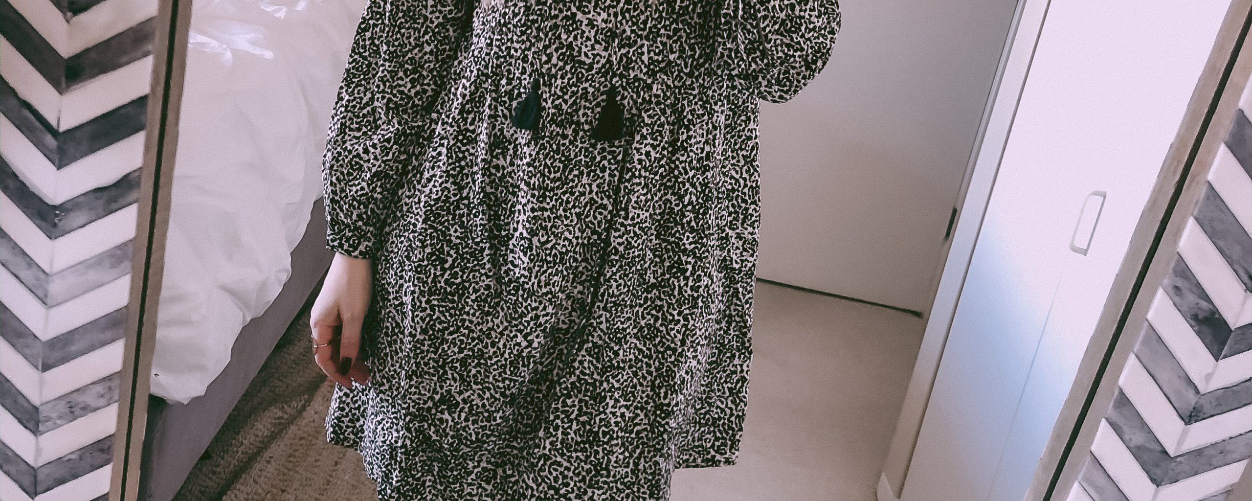 leopard print shift dress