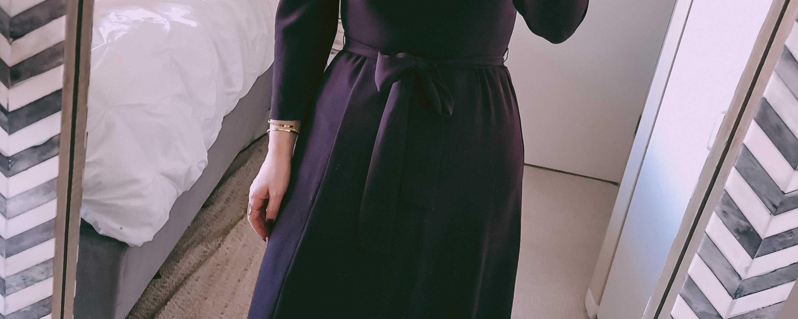 aubergine purple dress