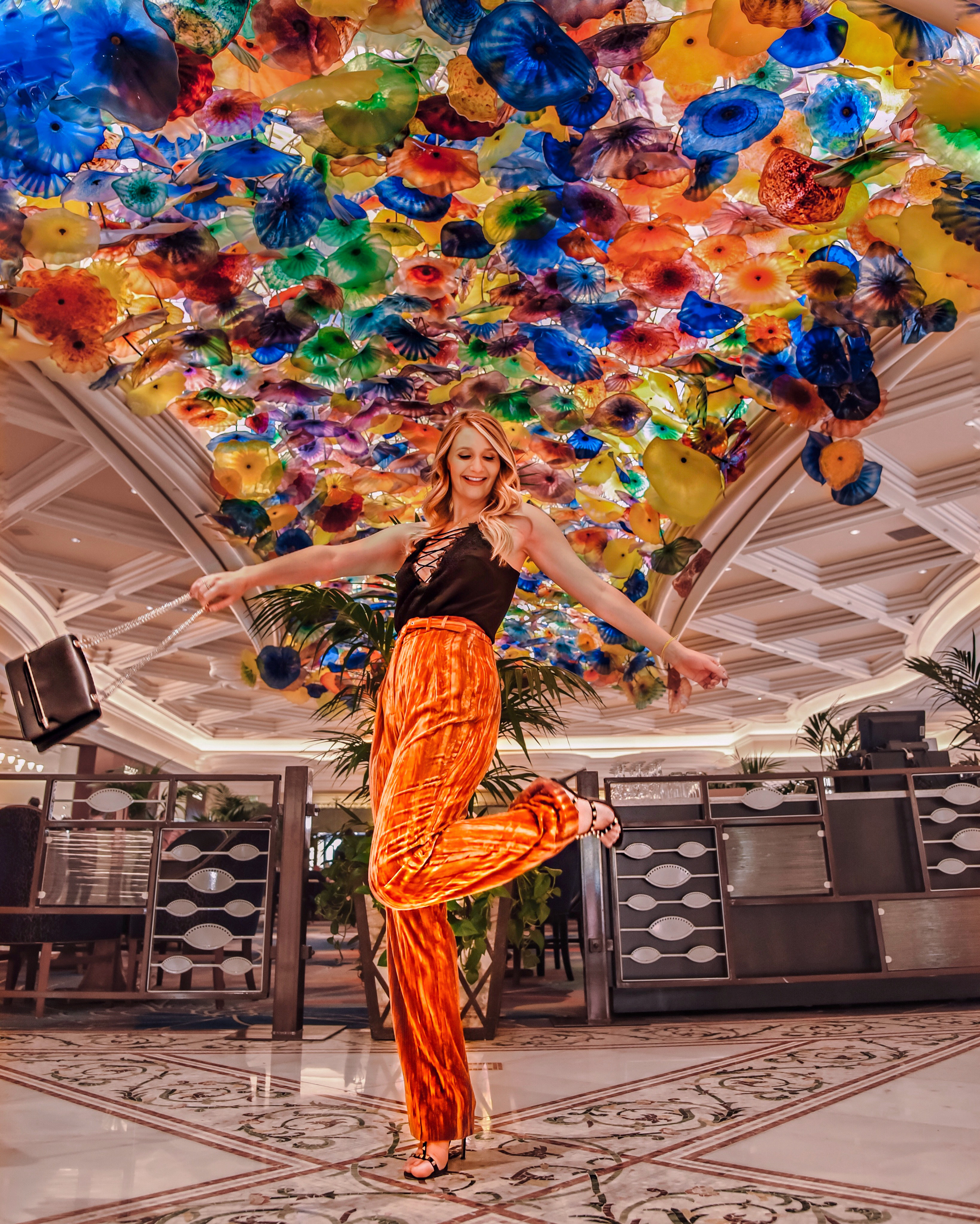 chihuly glass in the bellagio hotel last vegas nevada