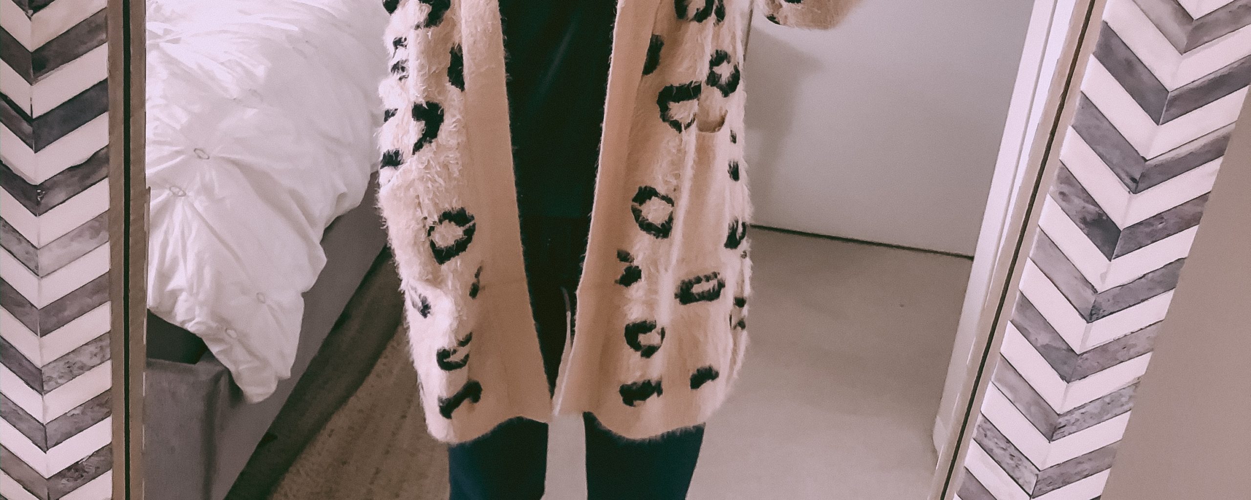 leopard eyelash sweater