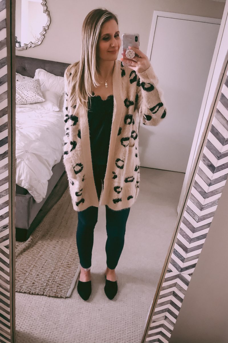 leopard eyelash sweater